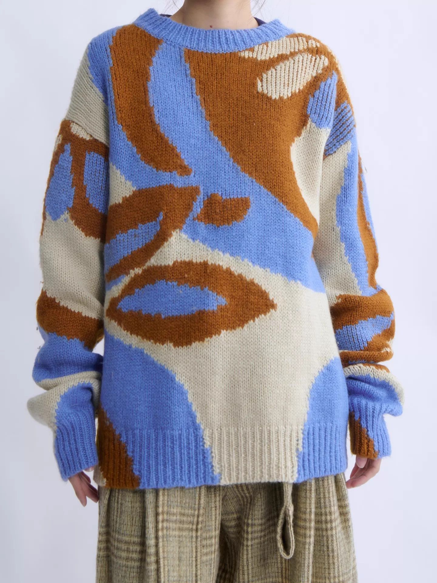 Dries Van Noten Dries Van Noten Abstract Jacquard Wool Sweater S 2020 Size S / US 4 / IT 40 - 1 Thumbnail