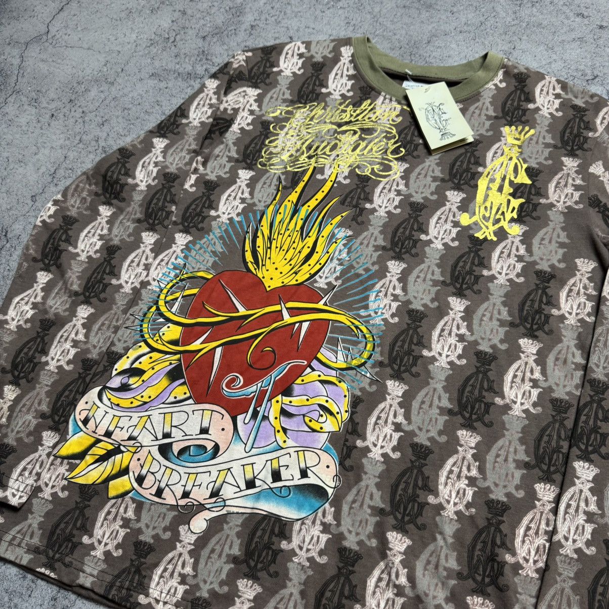 Christian Audigier NEW Christian Audigier Vintage Longsleeve T Shirt Size US XL / EU 56 / 4 - 3 Thumbnail