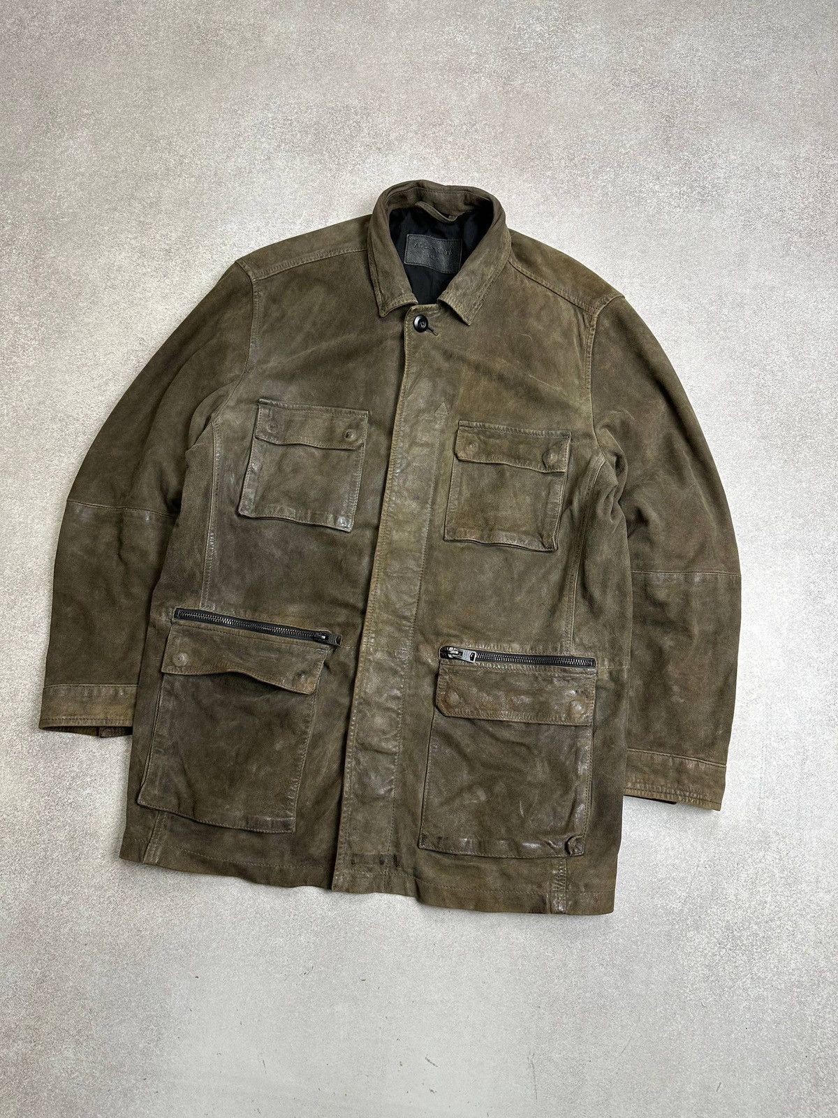Allsaints Allsaints Genuine Leather Civil Jacket Grunge L Abstract Size US L / EU 52-54 / 3 - 2 Thumbnail