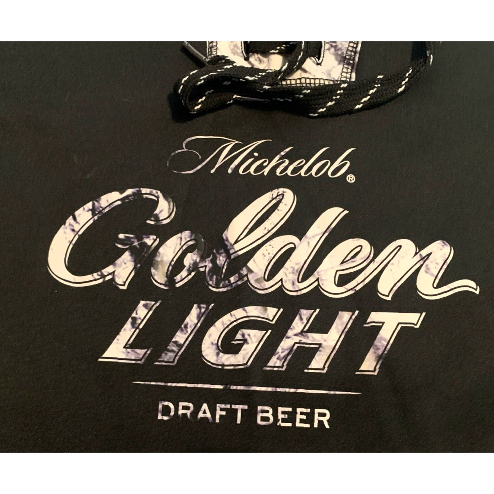 Logo 7 Michelob Golden hoodie logo Sz 2XL black Camo pocket beer party hunting 2098 Size US XXL / EU 58 / 5 - 2 Thumbnail