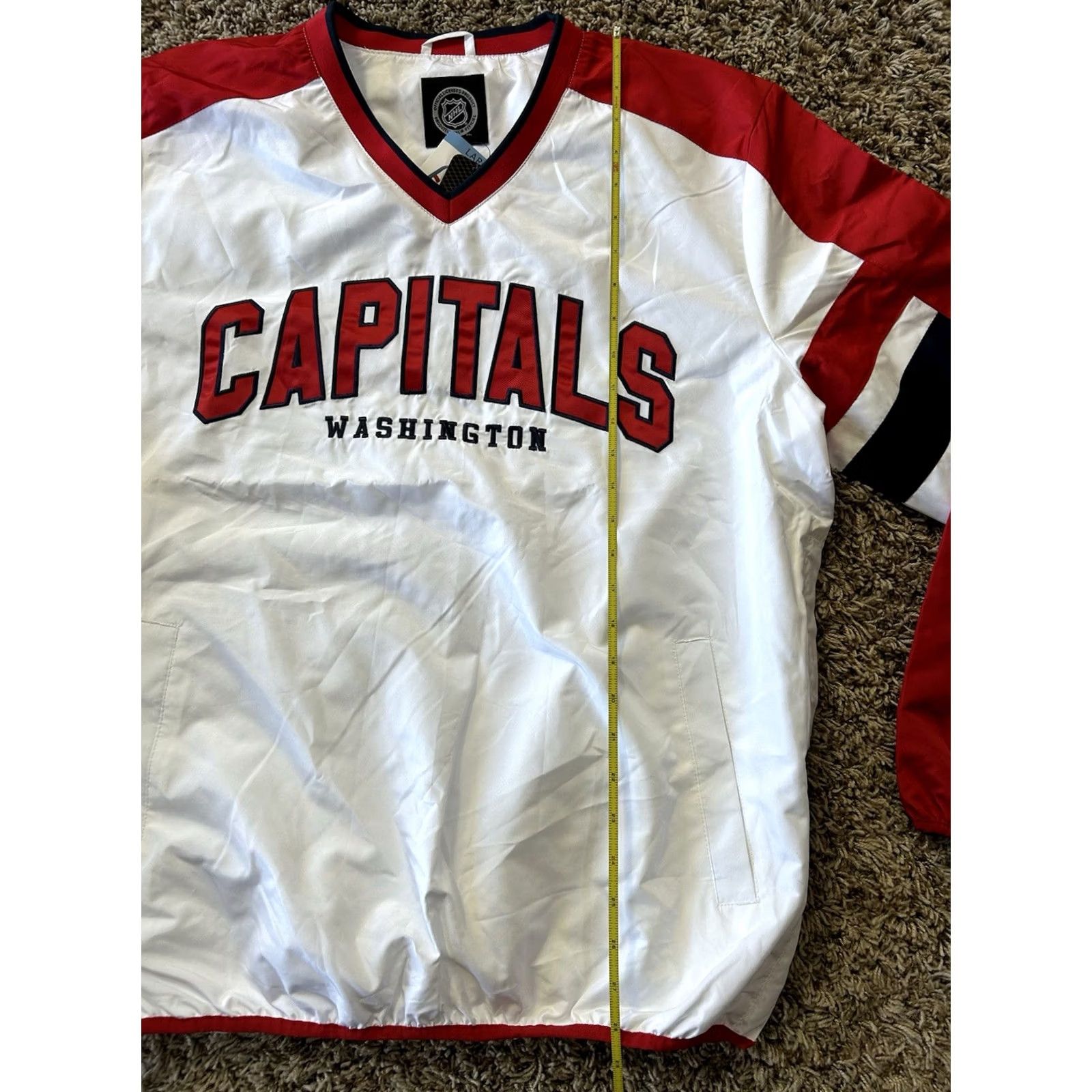 NHL Washington Capitals NHL Official Licensed vneck Fan Jersey Size XL Mens NEW Size US L / EU 52-54 / 3 - 6 Thumbnail