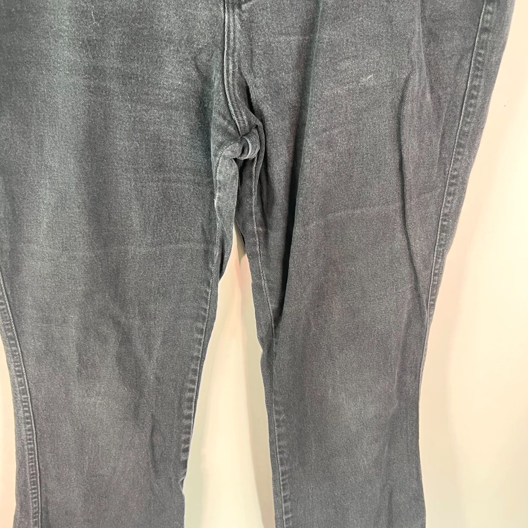 Lee Lee Womens Flat Front High Rise Casual Black Denim Straight Leg Jeans Size 18M Size 40" / US 18 - 5 Thumbnail