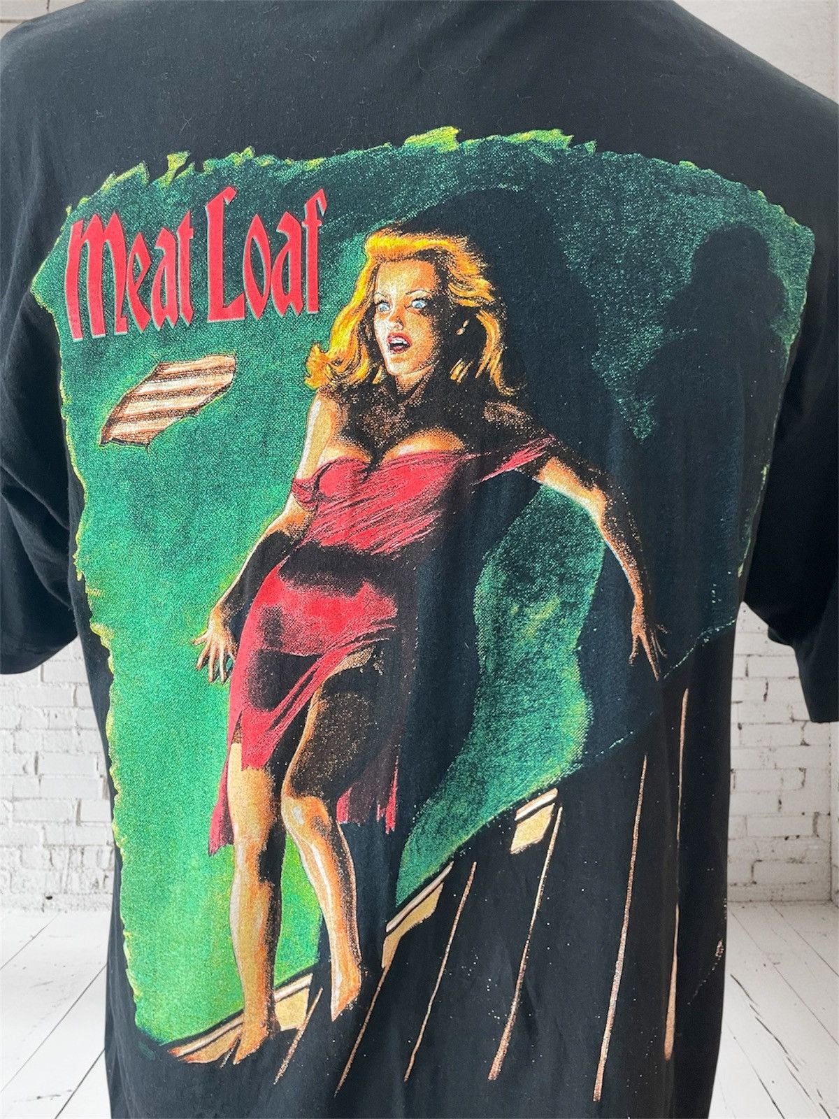 Vintage Vintage Meat Loaf Welcome To The Neighborhood Tour T-Shirt Size US XL / EU 56 / 4 - 2 Thumbnail