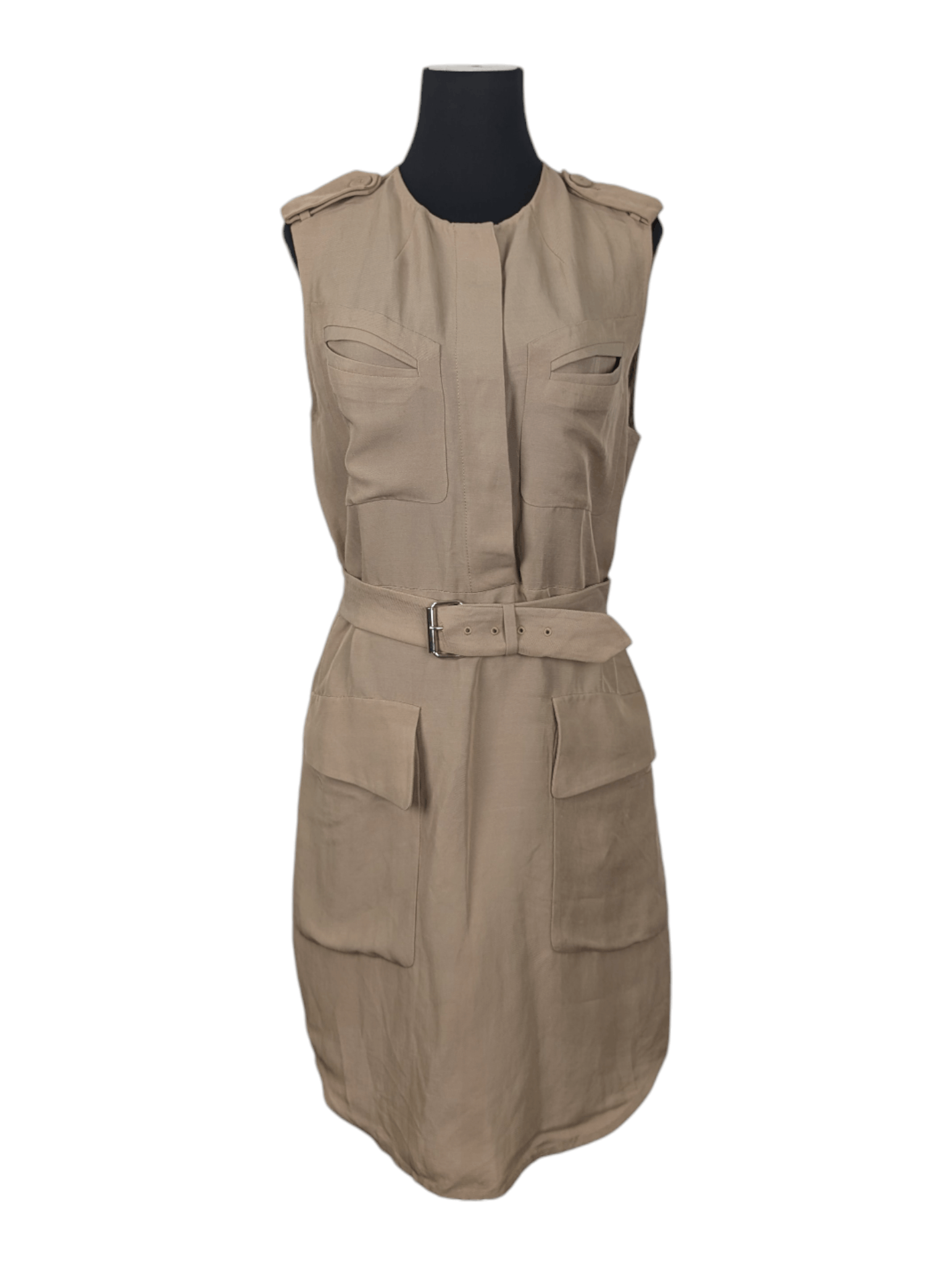 3.1 Phillip Lim 3.1 Philip Lim Beige Shirt Dress With Waistbelt Size XS / US 0-2 / IT 36-38 - 1 Thumbnail