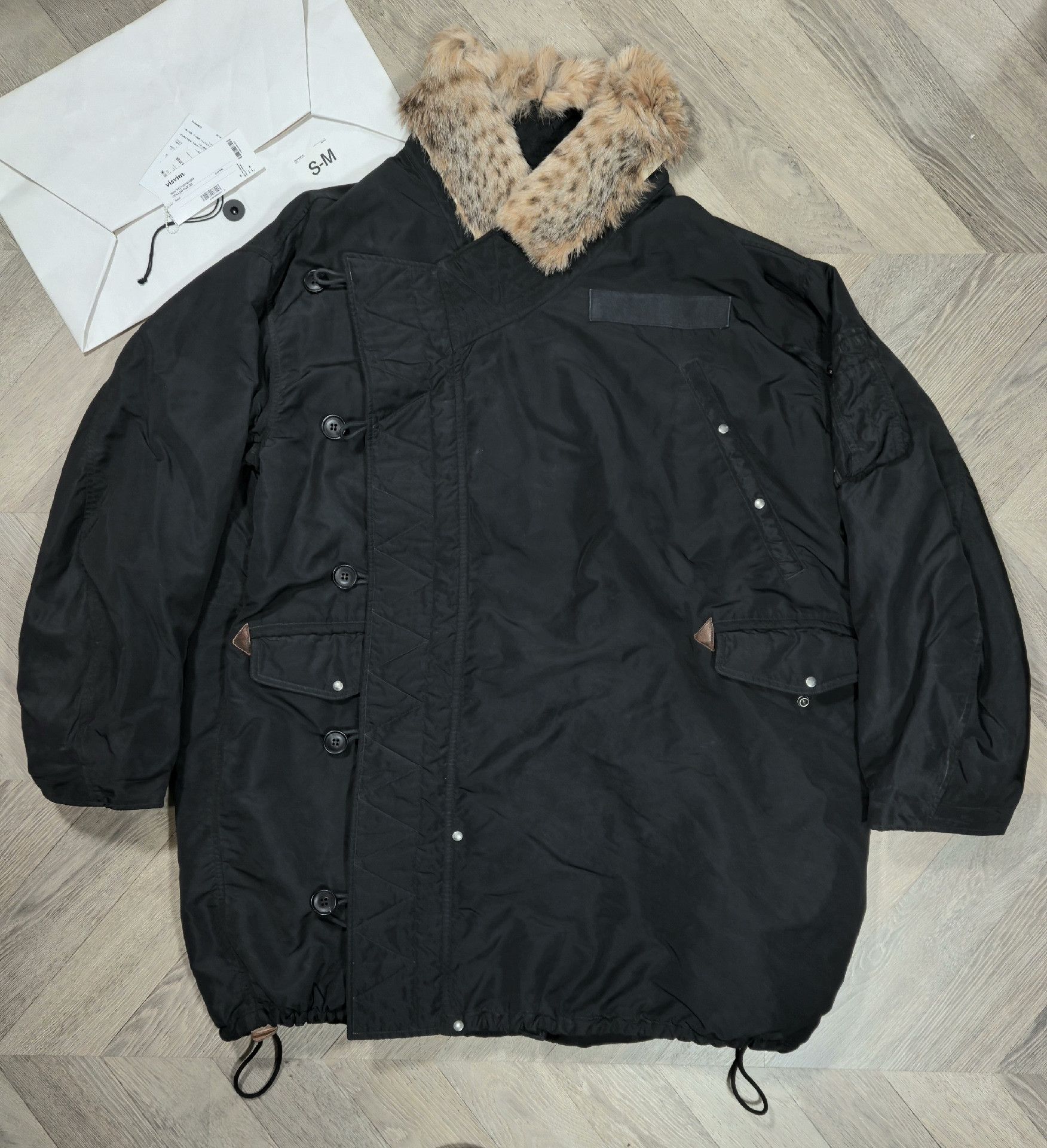 Visvim Valdez Heavy Pile Synthetic Faux Fur Hood Coat Jacket XL