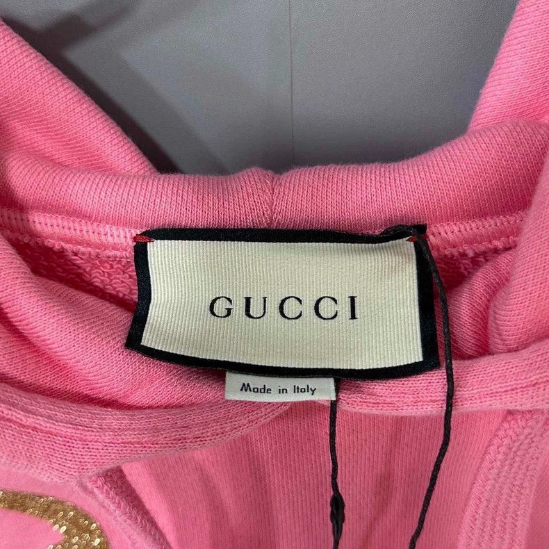 Gucci Pink Logo Hoodie from Gucci-2505 Size XS / US 0-2 / IT 36-38 - 5 Thumbnail