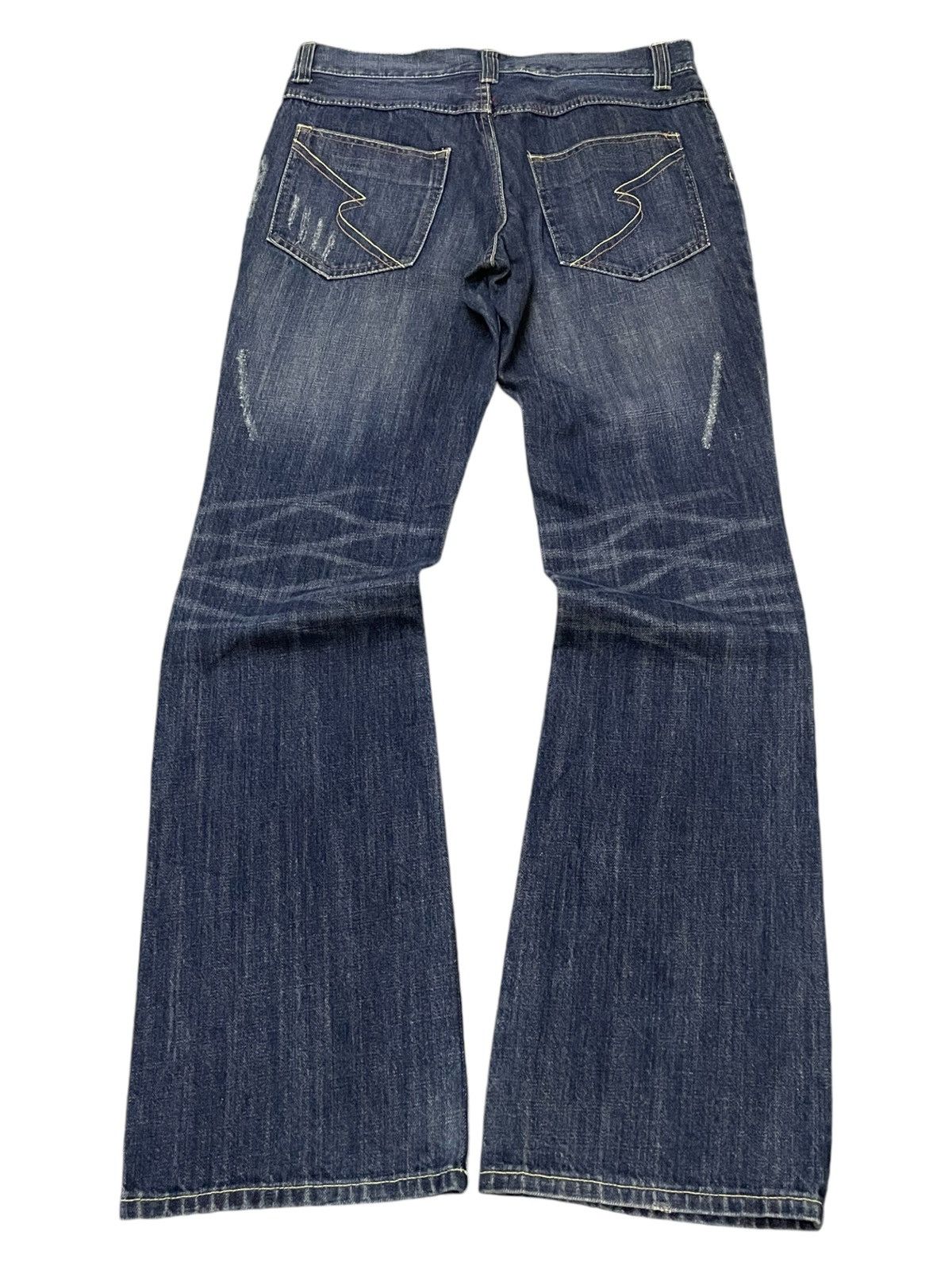 Japanese Brand × PPFM × semanticdesign Semantic Design Poems Paint splatter Flared Denim Pants Size US 31 - 2 Thumbnail