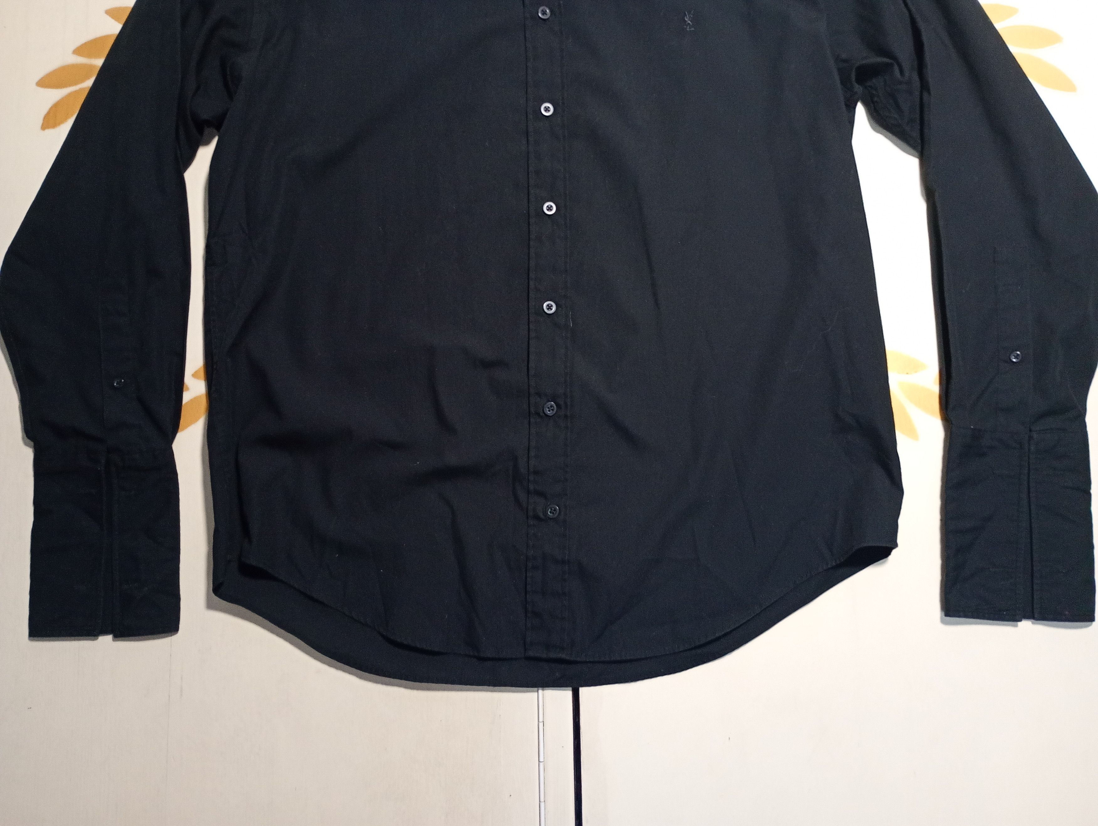 Designer × Yves Saint Laurent YSL Pour Homme Black Shirt Size US XL / EU 56 / 4 - 5 Thumbnail