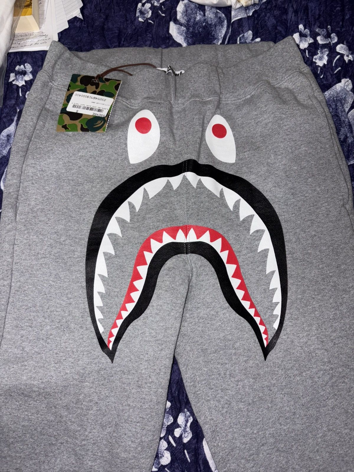 Bape Bape shark jogger pants gray Size US 30 / EU 46 - 2 Thumbnail