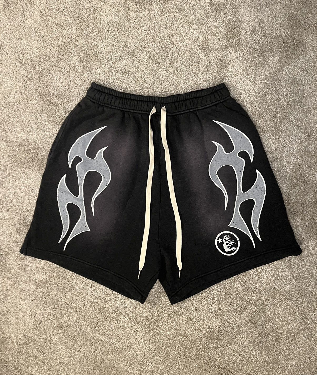 Hellstar Hellstar Flame Shorts Black Grailed