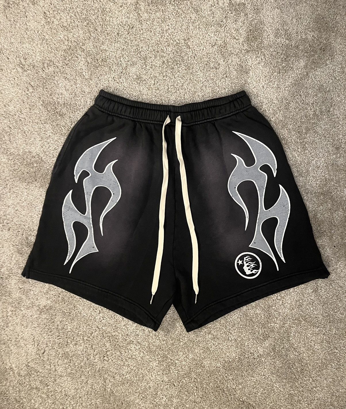 HELLSTAR Hellstar Flame Shorts (Black) | Grailed