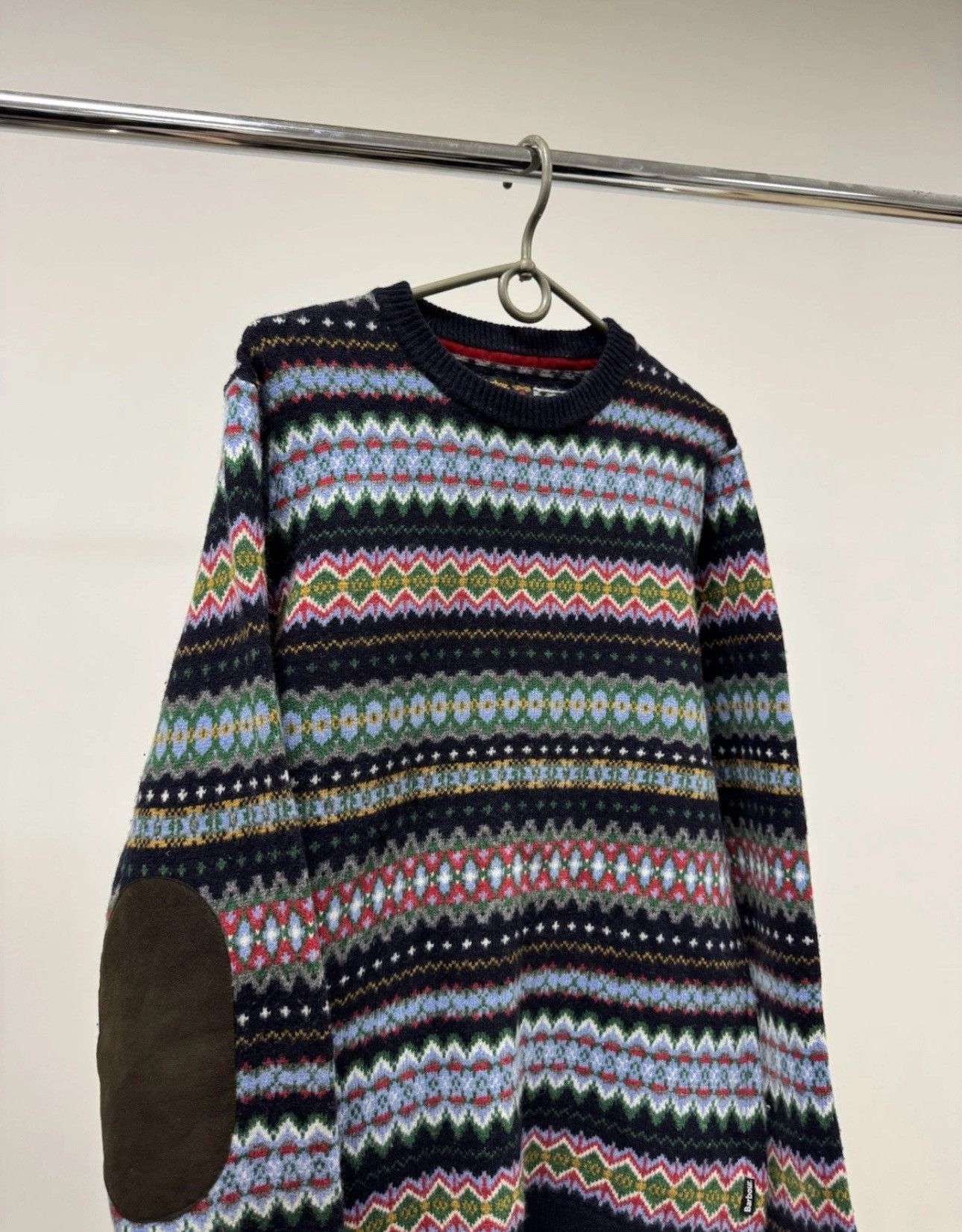 Barbour × Vintage Barbour Beacon Brand Sweater 100% Wool Crew Neck Jumper Size US S / EU 44-46 / 1 - 4 Thumbnail