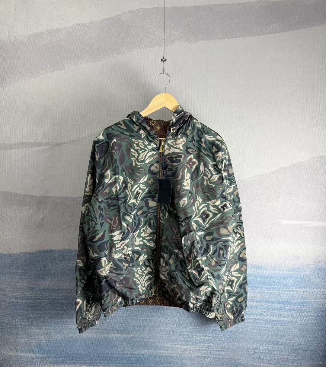 louis vuitton camo reversible parka jacket