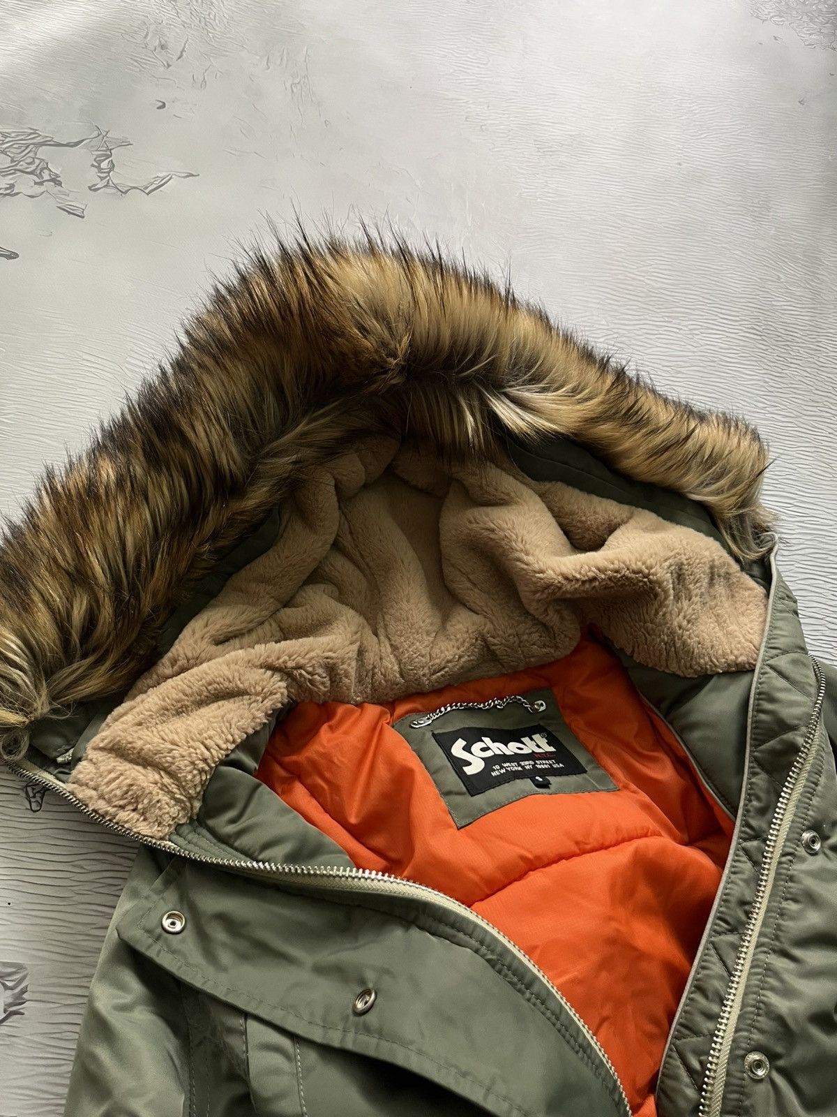 Schott Schott Vintage Jacket Parka Avant Garde Streetwear Olive Size S / US 4 / IT 40 - 12 Thumbnail