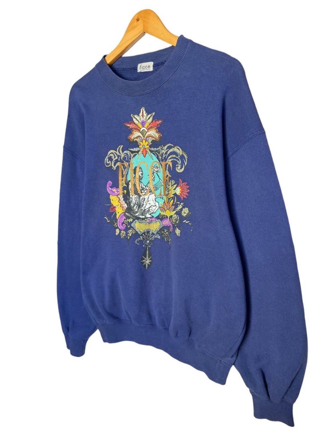 Japanese Brand × Yoshiyuki Konishi Vintage Yoshiyuki Ficce Spellout Boxy Baggy Sweatshirt Size US M / EU 48-50 / 2 - 3 Thumbnail