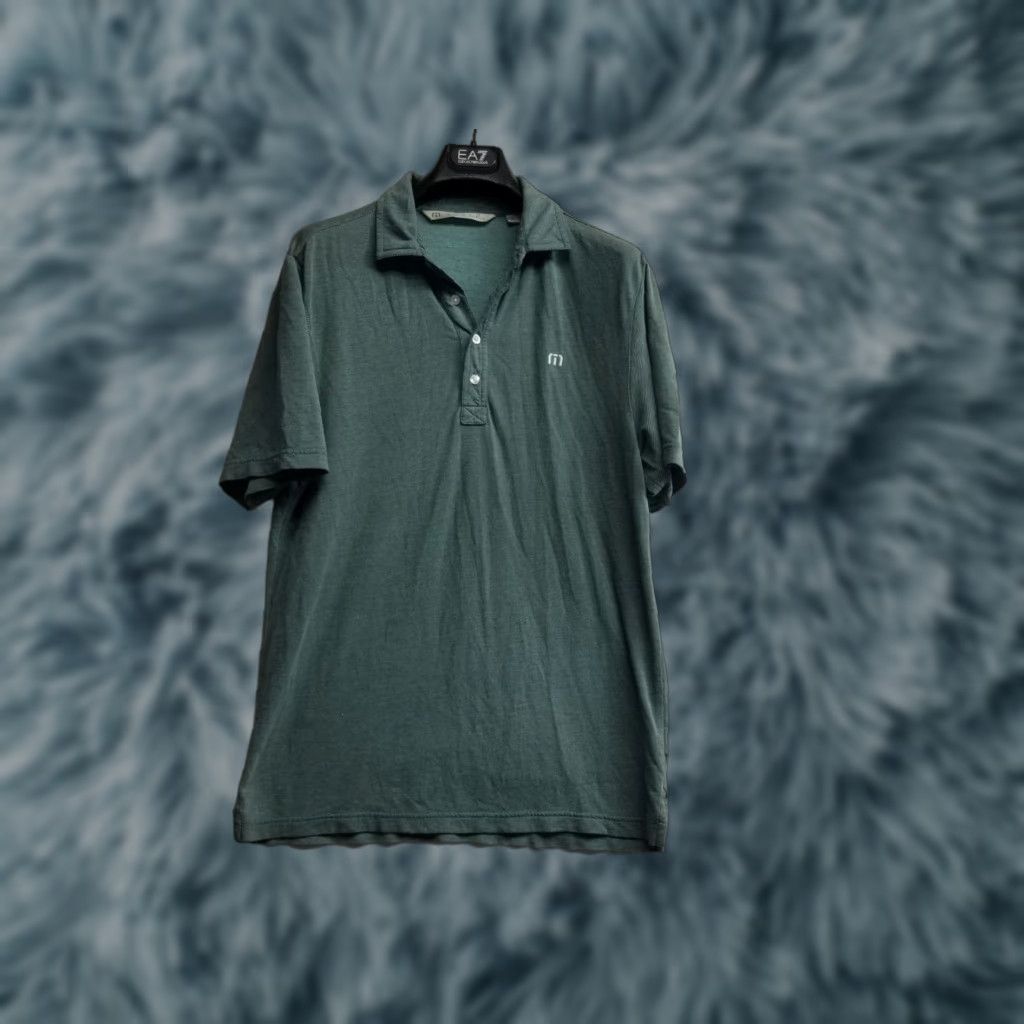TravisMathew Travis Mathew Polo Shirt Men’s Small Green Dark Teal Short Sleeve Golf Activewear Regular Fit Pocket Logo Breathable Striped End Mens Size US S / EU 44-46 / 1 - 1 Thumbnail