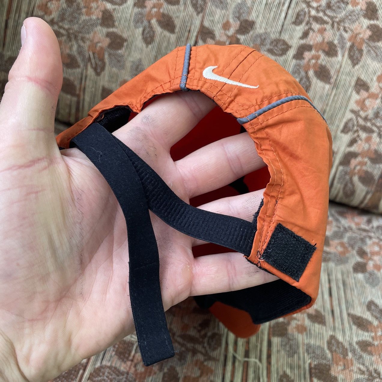Nike Vintage Nike Nylon 5 Panel Cap Hat Orange Mens One Size Size ONE SIZE - 15 Thumbnail