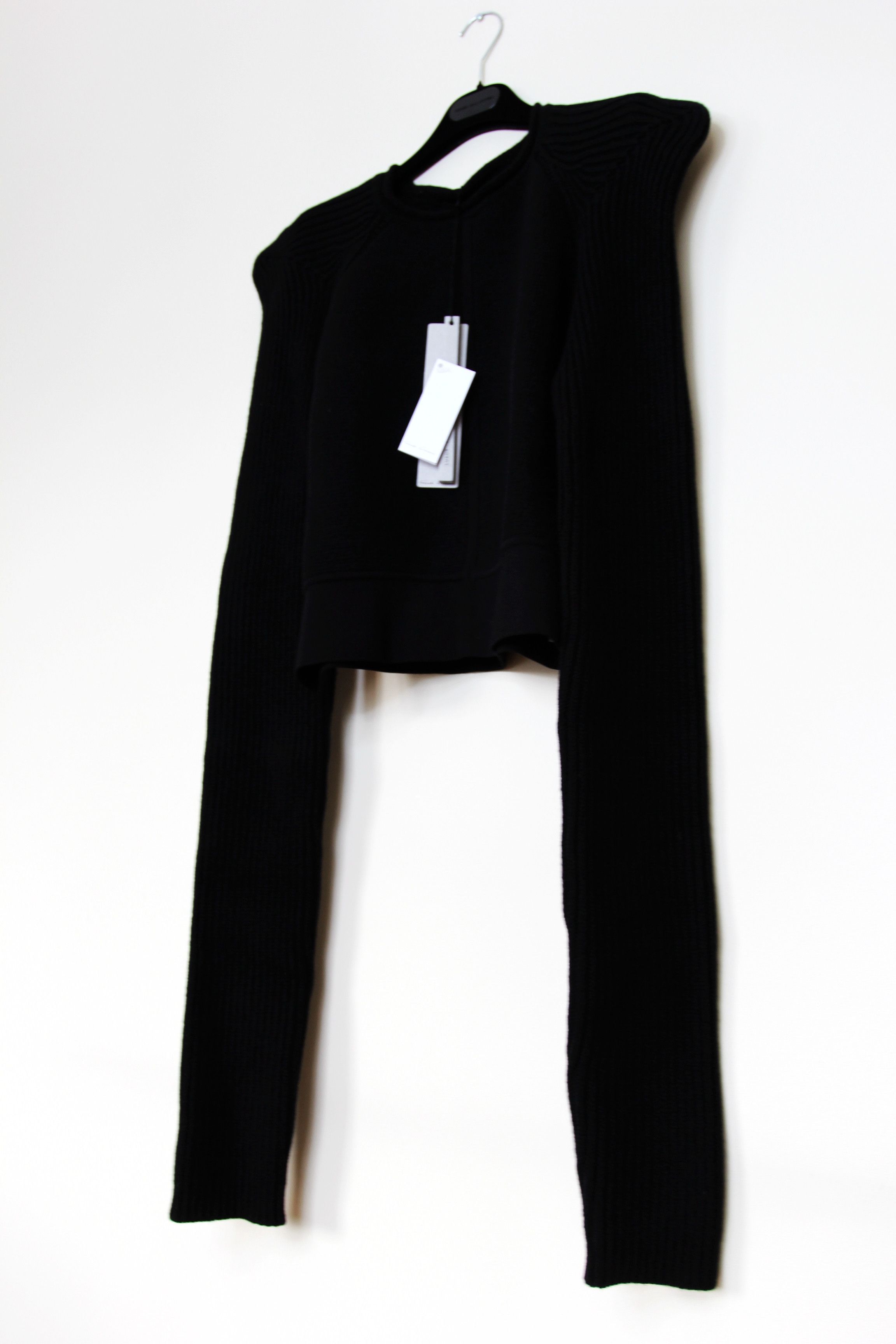 Rick Owens BNWT AW23 RICK OWENS "LUXOR" TEC PULL CROPPED SWEATER L Size US L / EU 52-54 / 3 - 5 Thumbnail