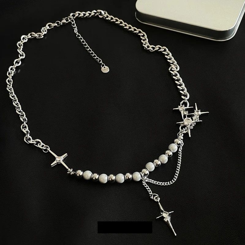 Jewelry Cross Star Beaded Necklace Size ONE SIZE - 3 Thumbnail