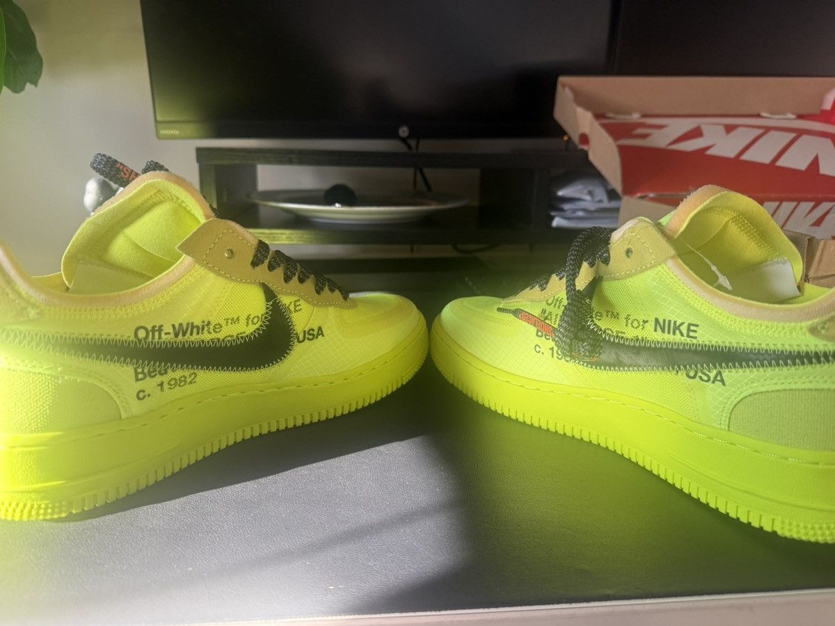 Off-White Nike Air Force 1 Low Off-White Volt Size US 9 / EU 42 - 8 Thumbnail