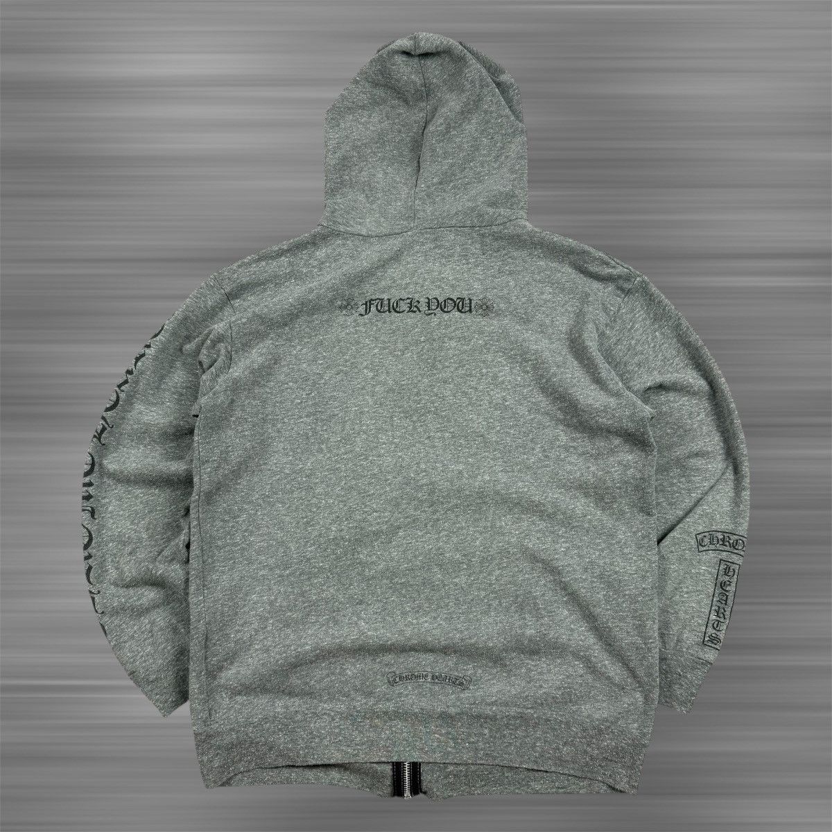 Chrome Hearts Chrome Hearts T-Bar F*** You Zip-Up Hoodie Heather Grey Size US L / EU 52-54 / 3 - 7 Thumbnail