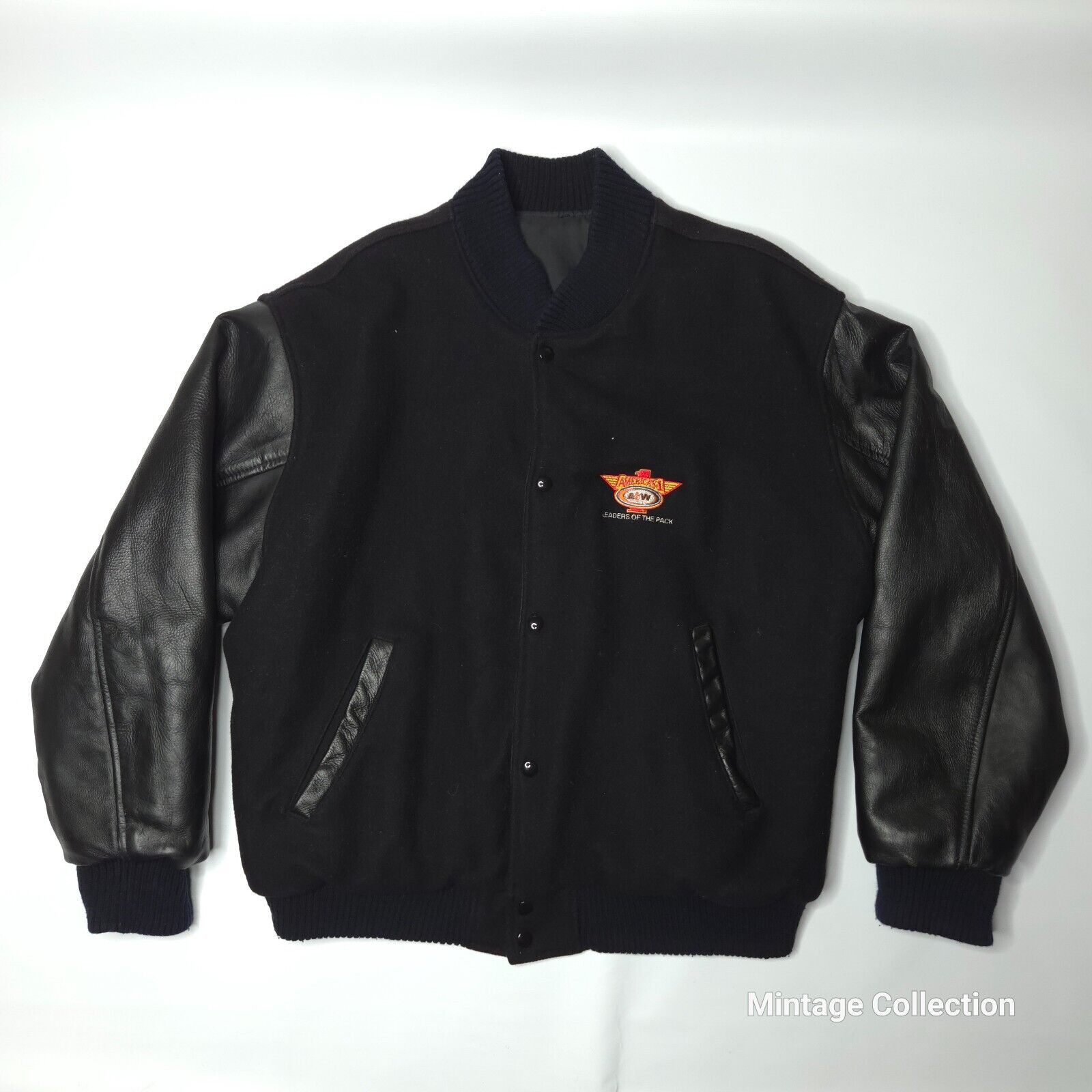 Vintage VINTAGE A&W ROOT BEER LEADERS OF THE PACK LEATHER JACKET XL Size US XL / EU 56 / 4 - 2 Thumbnail