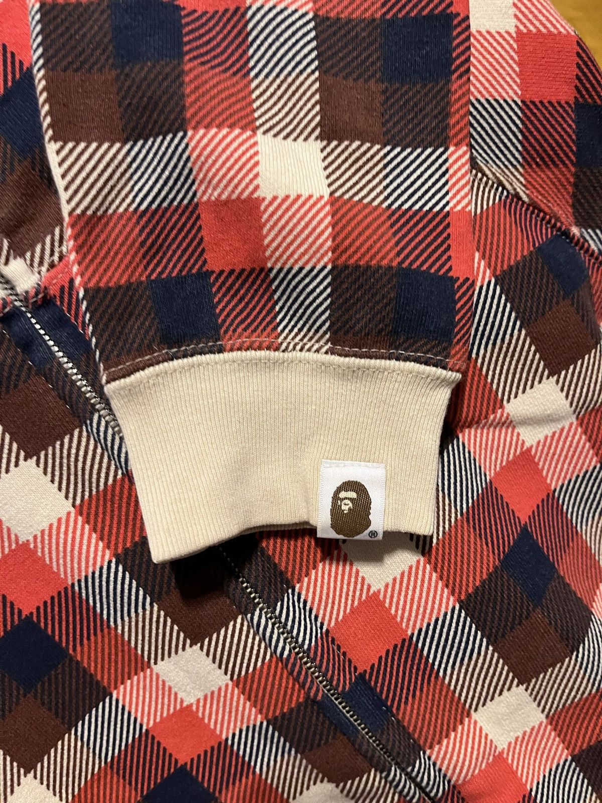 Bape Bape Check Full Zip Hoodie Size XXS / US 00 / IT 34 - 2 Thumbnail