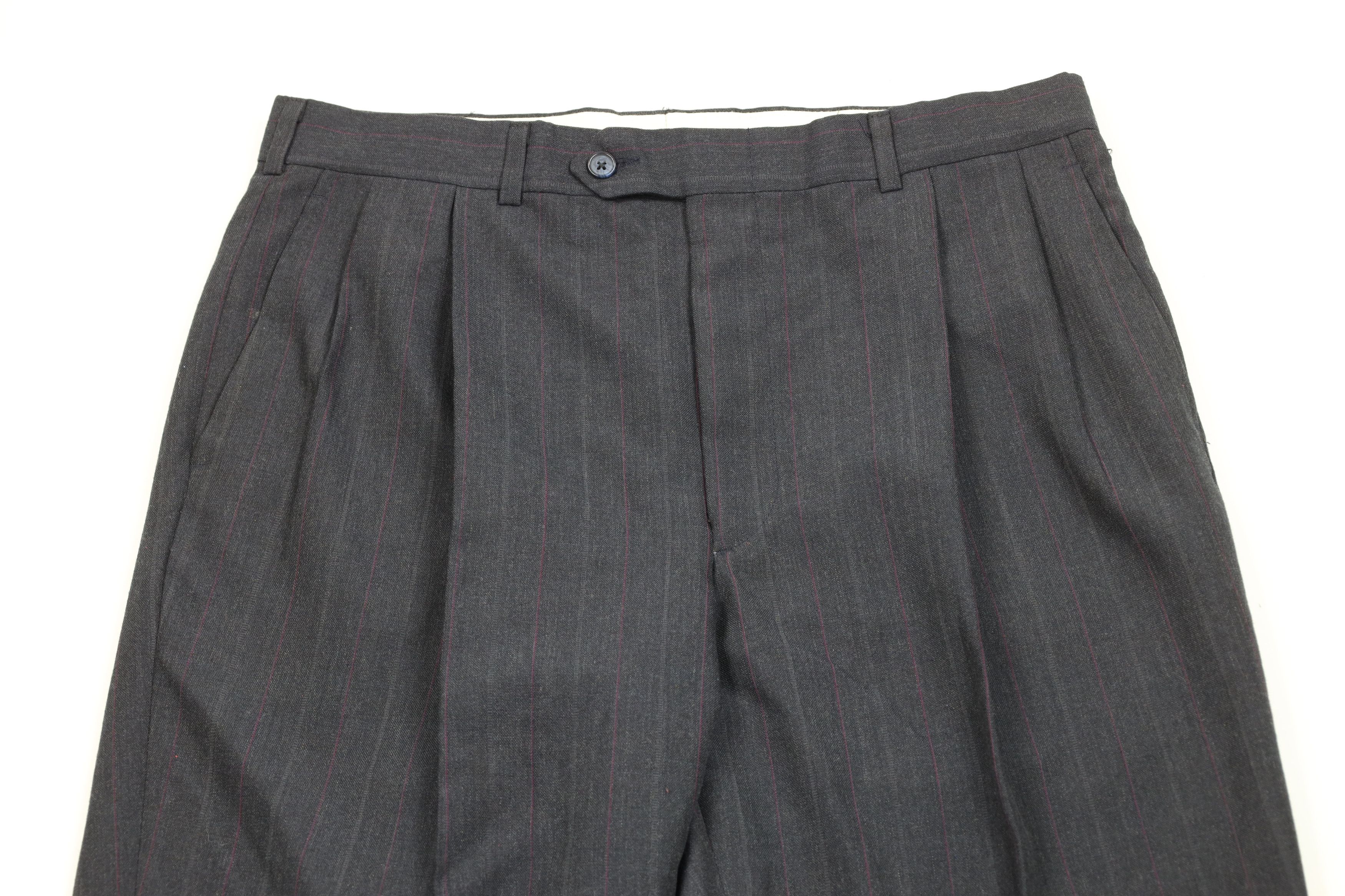 Vintage 90s Streetwear Pinstriped Wide Leg Chino Pants USA