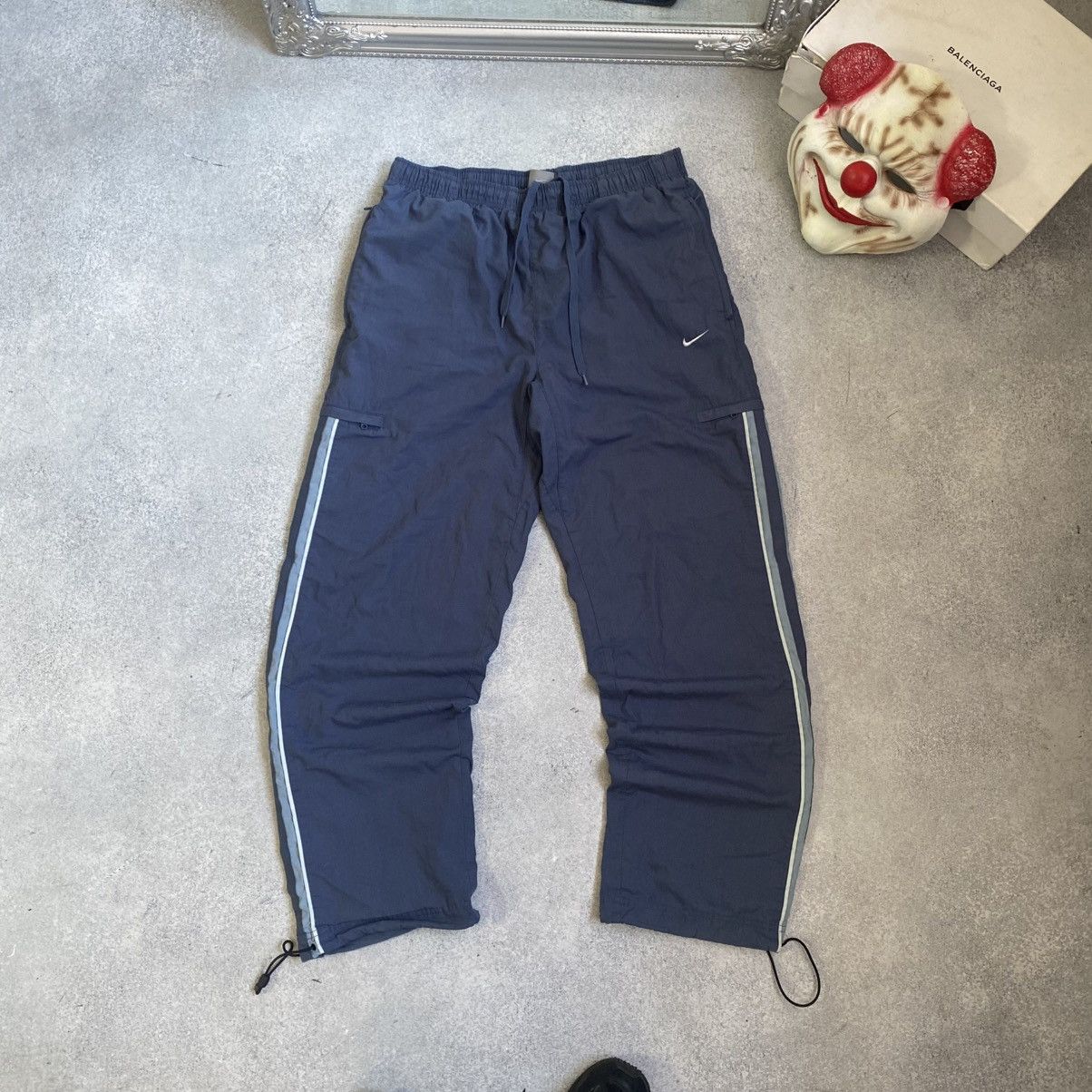 Nike Vintage Nike Track Pants Nylon Striped 00s Y2K Baggy Size US 34 / EU 50 - 1 Thumbnail