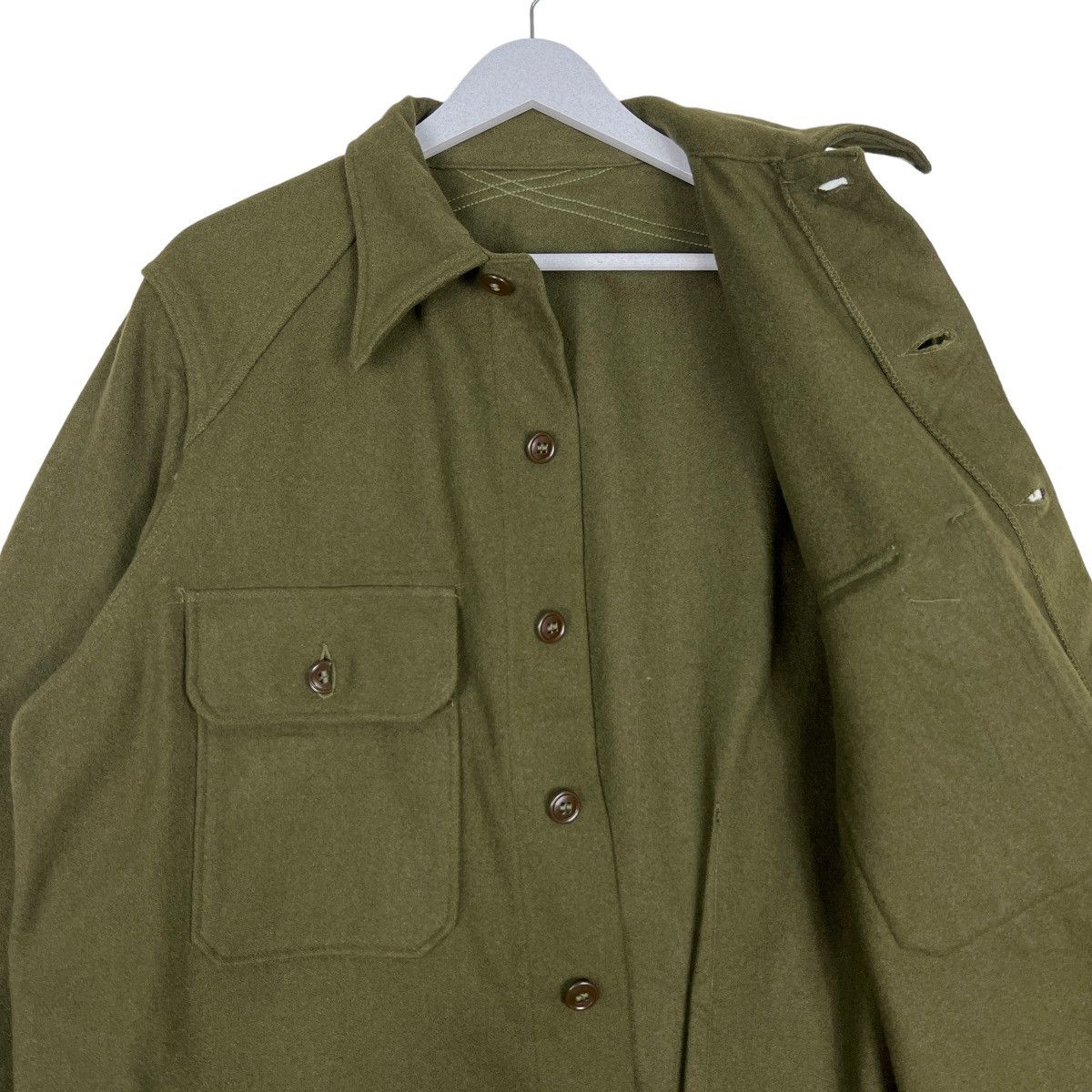Vintage 🔥 TRUE VINTAGE 40s 50s US ARMY WWII WOOL SHIRT JACKET Size US L / EU 52-54 / 3 - 11 Thumbnail