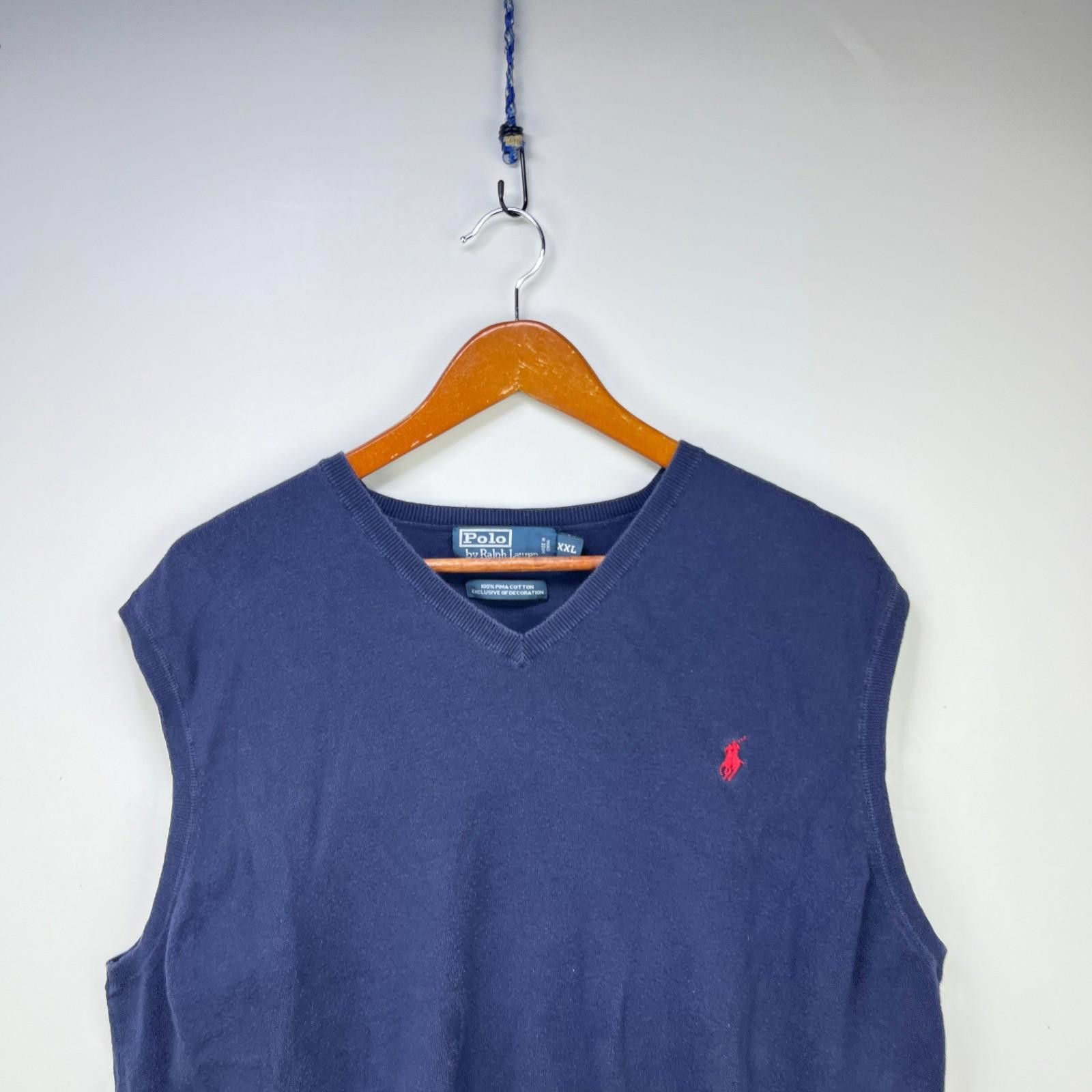 Polo Ralph Lauren Vintage Polo Ralph Lauren Pony Pima Cotton Golf Vest 2XL Size US XXL / EU 58 / 5 - 2 Thumbnail