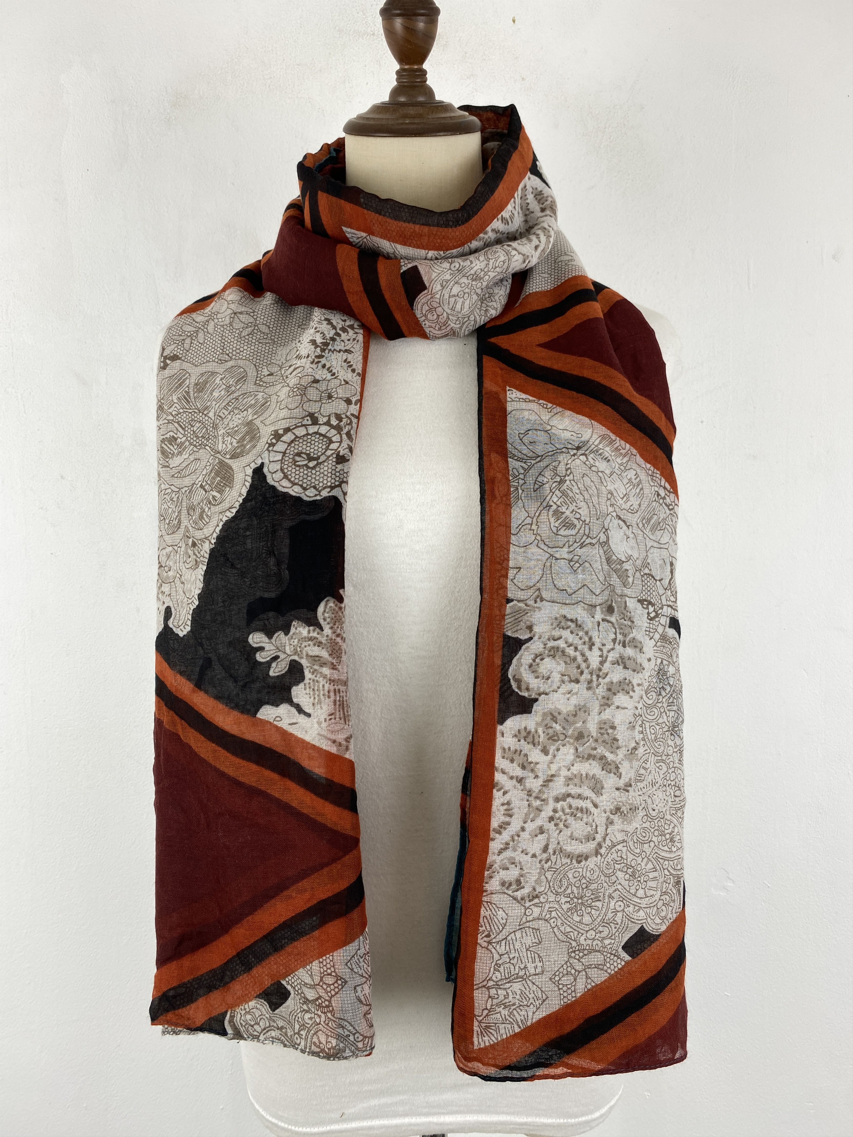 Japanese Brand × Vintage Vintage Japanese Wool Shawl Babushka head Scarf SN0036 Size ONE SIZE - 1 Thumbnail