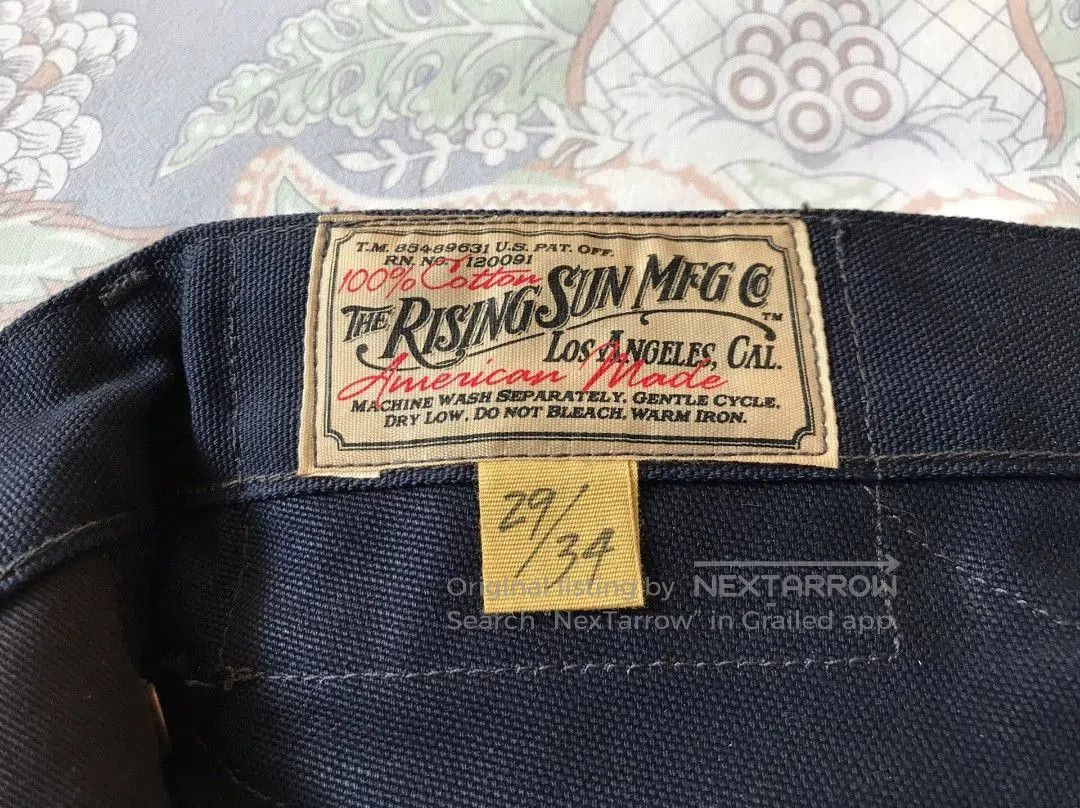 Rising Sun & Co. Rising Sun Blacksmith Navy Canvas Work Pants. Size US 29 - 9 Thumbnail