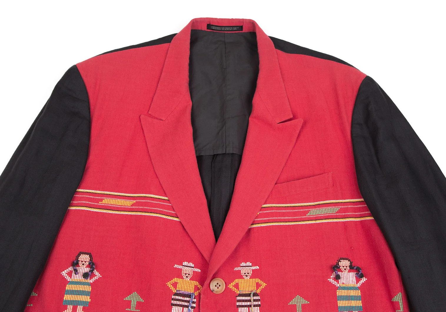 Yohji Yamamoto Yohji Yamamoto Bi-Color Jacket Red Black Size US M / EU 48-50 / 2 - 2 Thumbnail