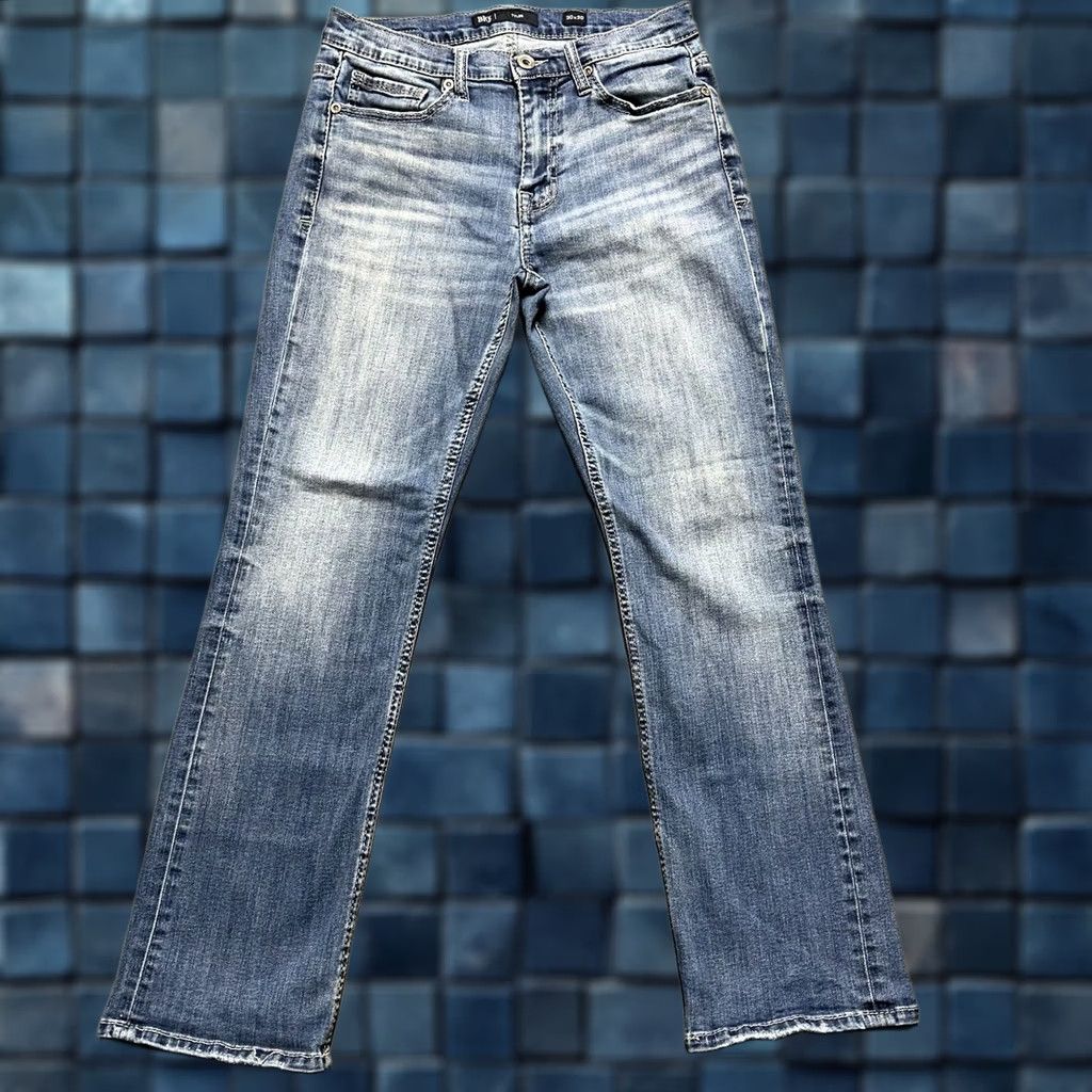 Vintage BKE Tyler Jeans Mens 30x30 (29x28.5) Blue Denim Stretch Relaxed Fit Mid Rise GUC Size US 30 / EU 46 - 1 Thumbnail
