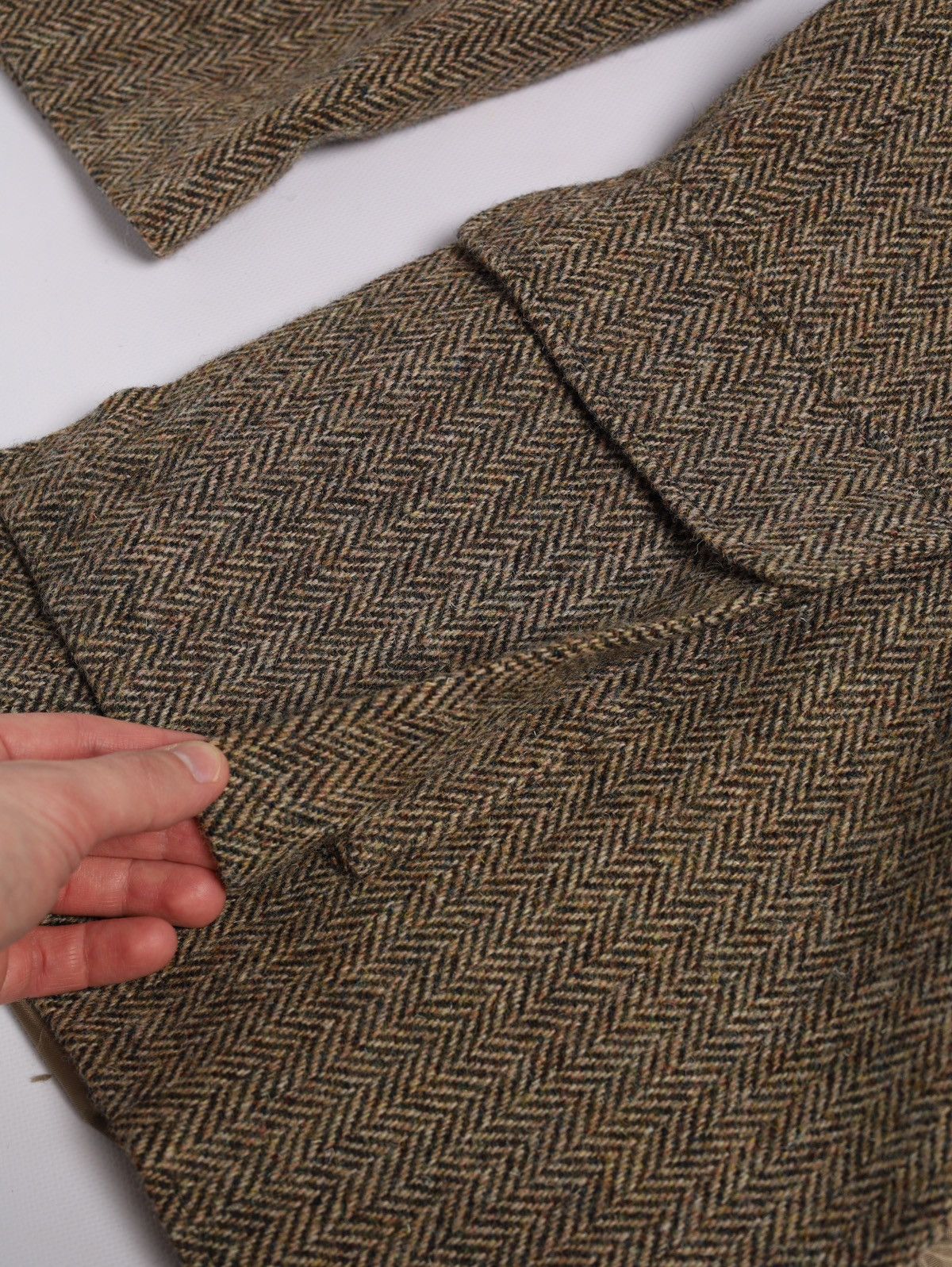 Harris Tweed Harris Tweed Orvis USA Wool Blazer Jacket Herringbone Huntin Size 46L - 18 Thumbnail