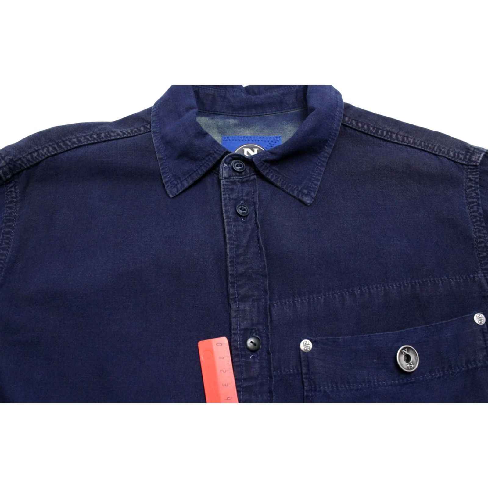 Vintage North Sails Des 137 Button Up Shirt Men's LARGE Pocket Button Navy Blue Size US L / EU 52-54 / 3 - 8 Thumbnail
