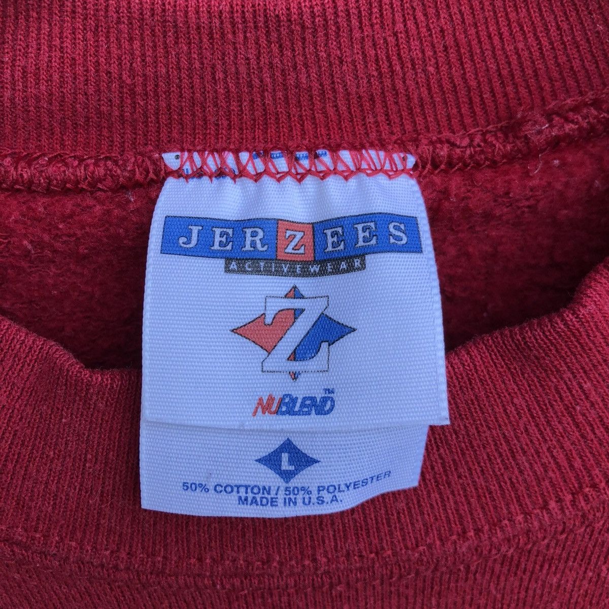 Vintage Vintage 90s Red Faded Plain Sweatshirt Pullover Crewneck Size US L / EU 52-54 / 3 - 7 Thumbnail
