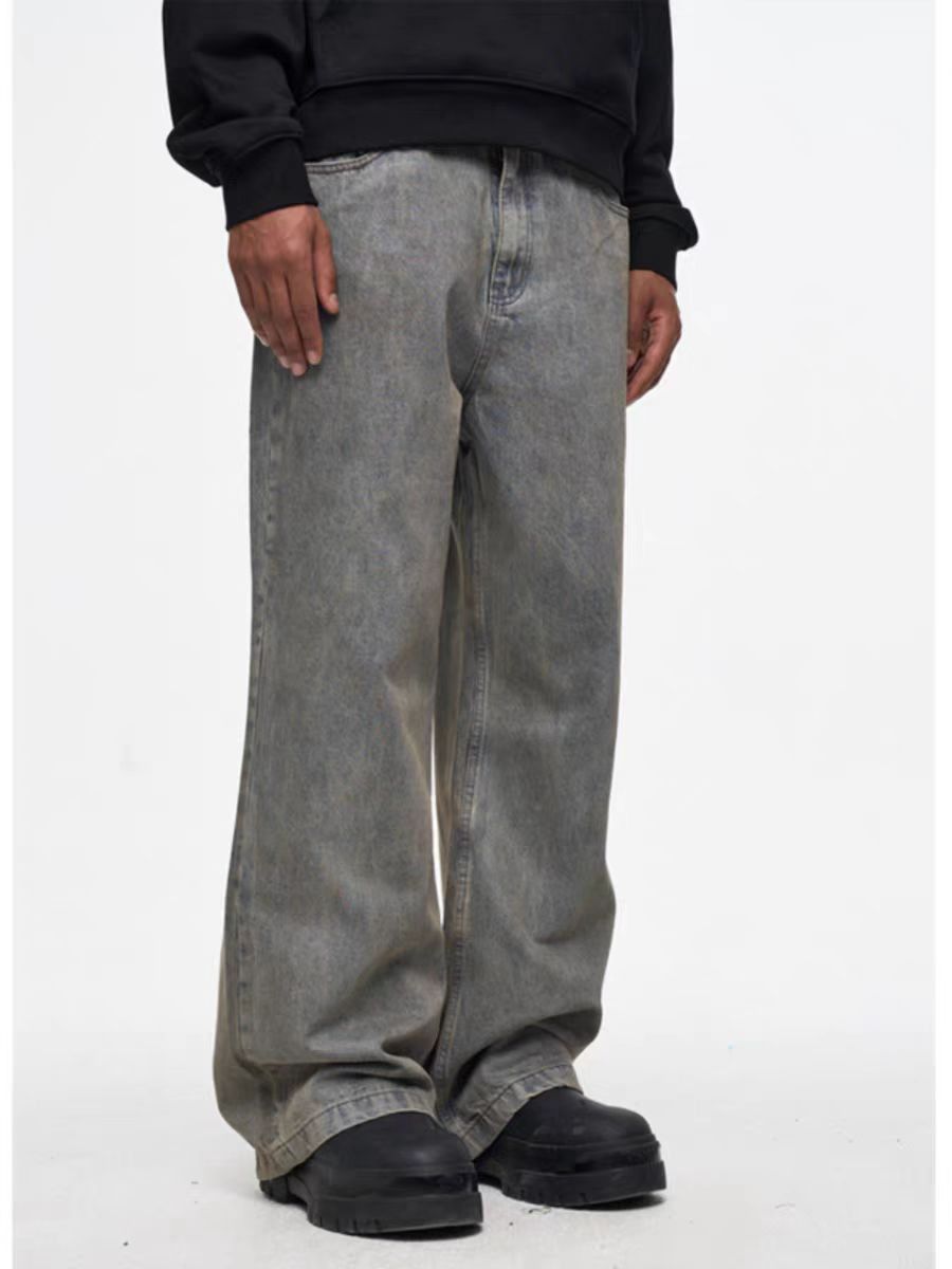 Japanese Brand × Jean Vintage Washed Loose Straight Leg Wide Jeans Size US 32 / EU 48 - 1 Thumbnail