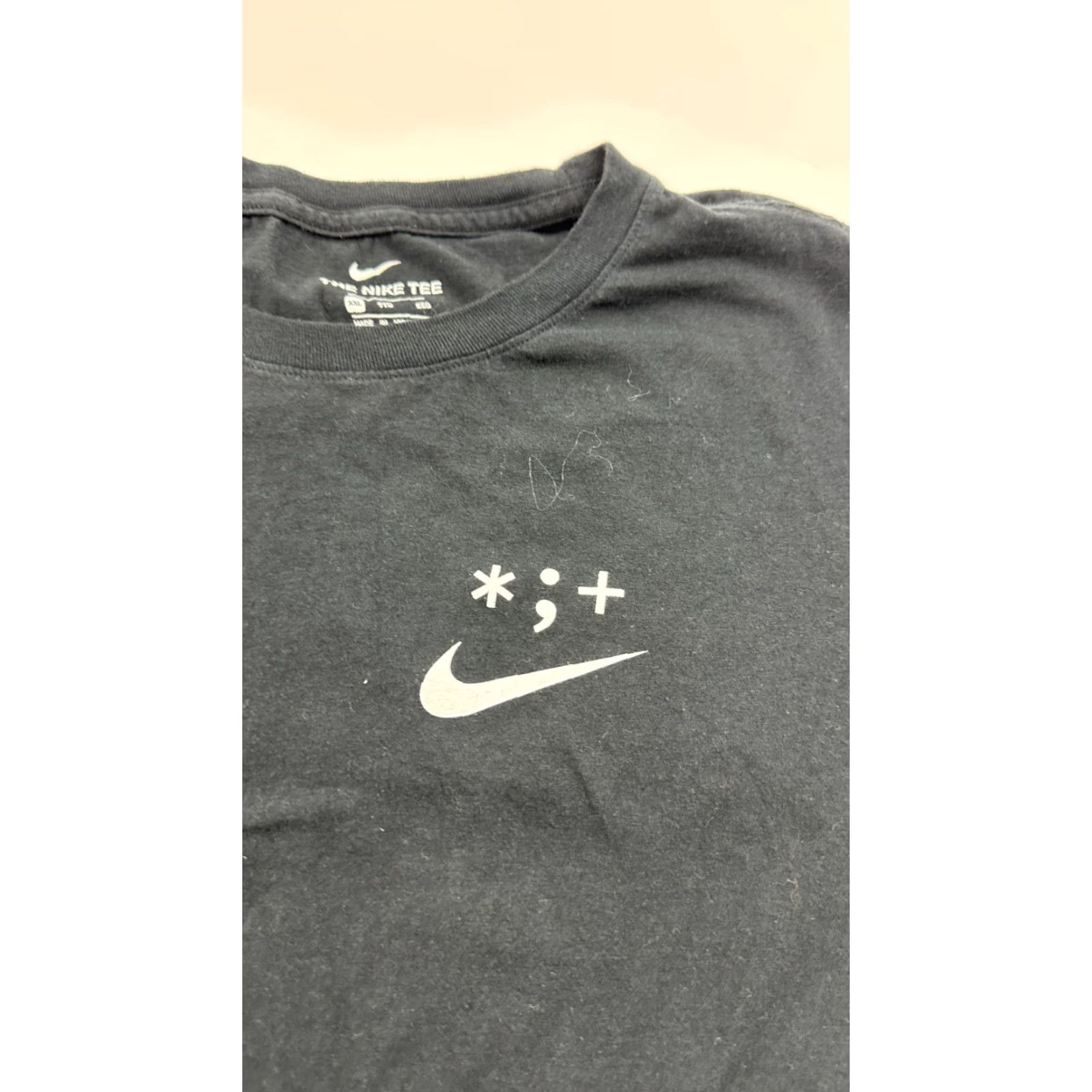 Nike Nike T-Shirt Mens 2XL Black Swoosh Logo Regular Fit Crew Neck Sports Outdoor Size US XXL / EU 58 / 5 - 2 Thumbnail