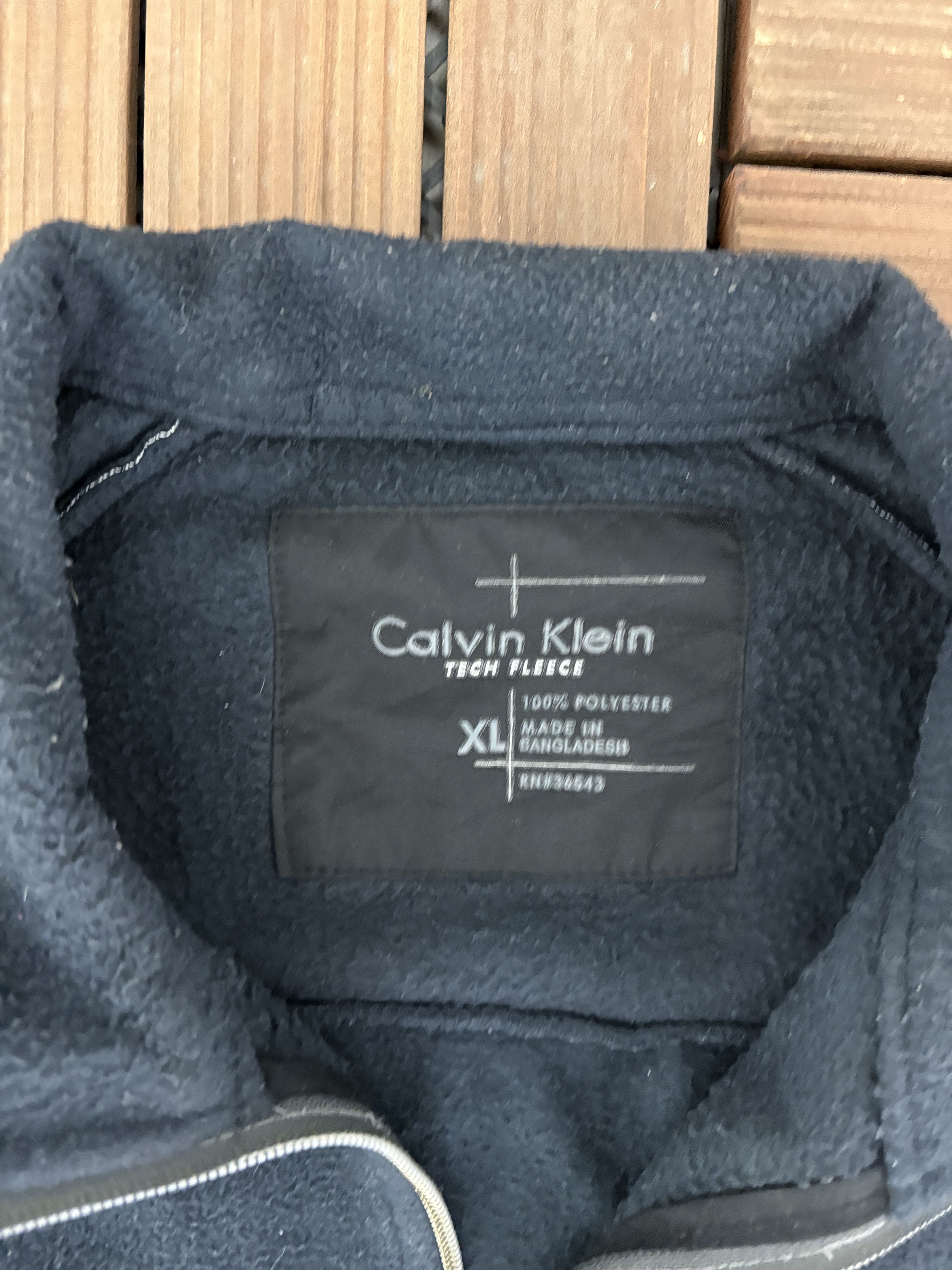 Calvin Klein Calvin Klein Tech Fleece Blue Zip Up Sweater Size US XL / EU 56 / 4 - 6 Thumbnail