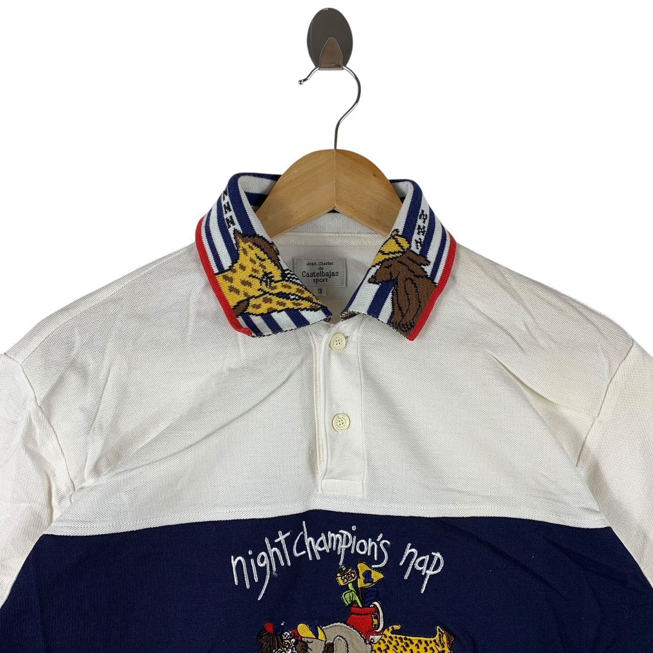 Designer × Jean Charles De Castelbajac Vintage JEAN CHARLES DE CASTELBAJAC embroidery polo tee Size US S / EU 44-46 / 1 - 2 Thumbnail