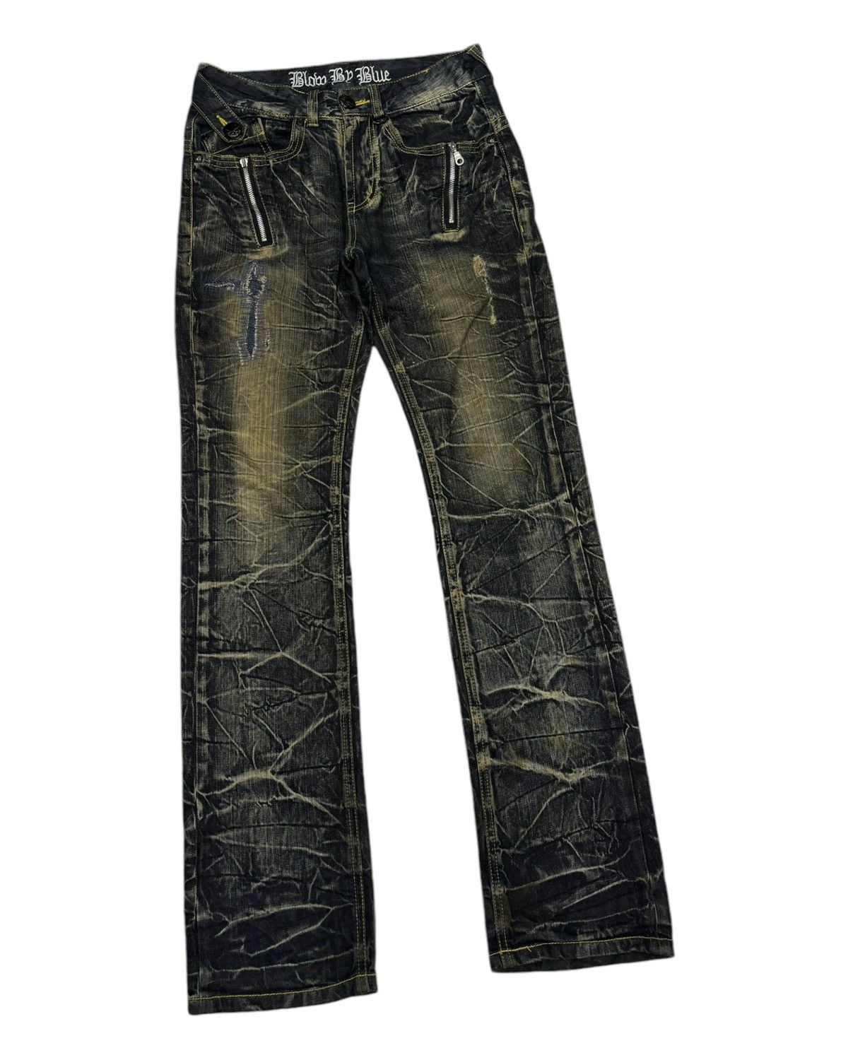 Kapital 🔥RARE PUNK CLAWMARK BLOW BY BLUE DISTRESSED DENIM JEANS Size US 28 / EU 44 - 6 Thumbnail