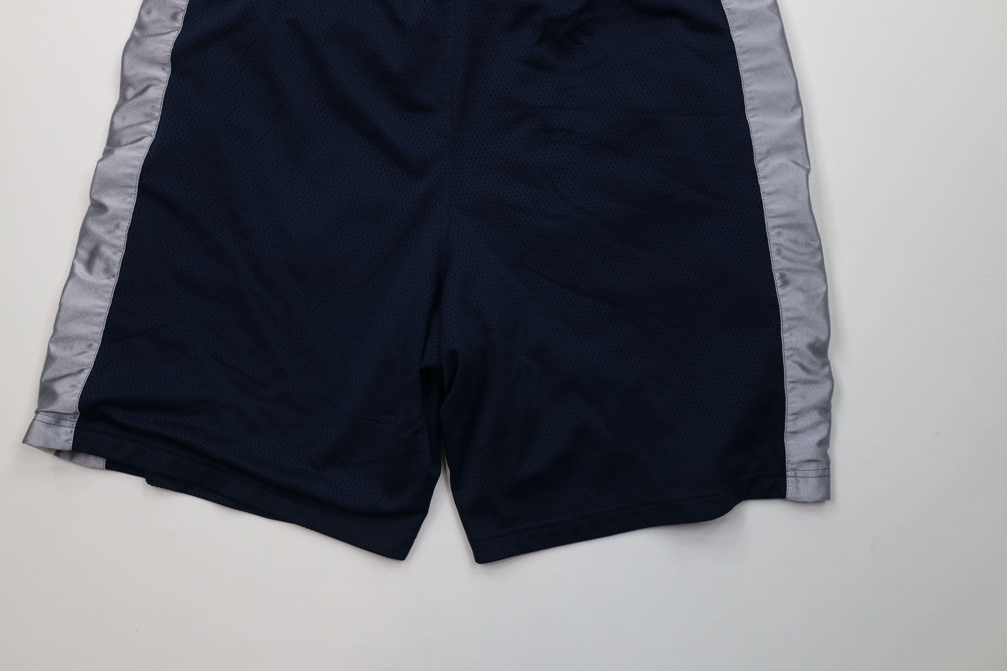 Nike Vintage Nike Mini Swoosh Heavy Mesh Basketball Shorts Blue Size US 36 / EU 52 - 11 Thumbnail