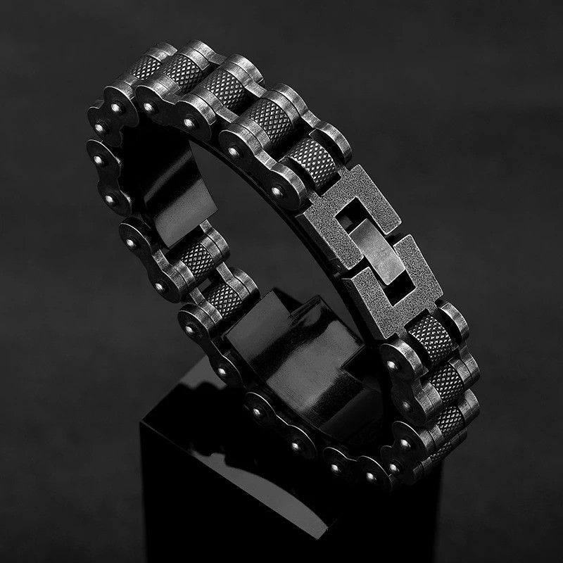 Other Biker Chain Link Bracelet Stainless Steel Punk Gift For Him Size ONE SIZE - 2 Thumbnail
