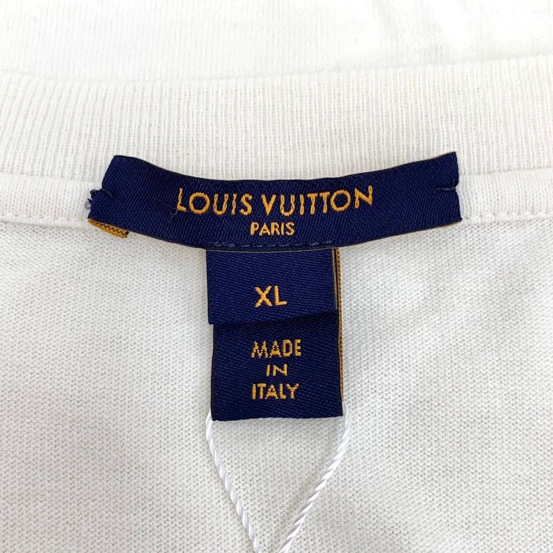 Louis Vuitton Louis Vuitton 22 White Stripe Chain Cotton Crew Neck Short Size XL / US 12-14 / IT 48-50 - 5 Thumbnail