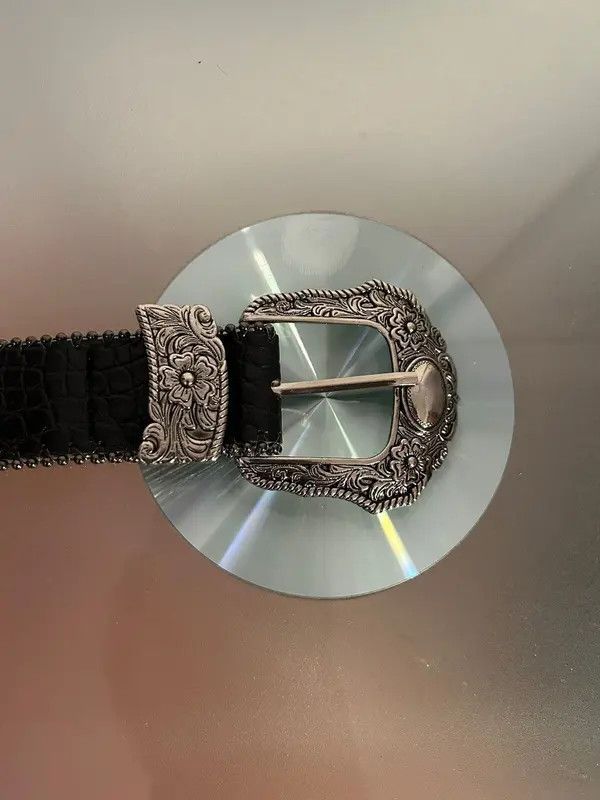 Japanese Brand Fukiishi x Nan Y2K Gothic Buckle Belt Size 30 - 7 Thumbnail
