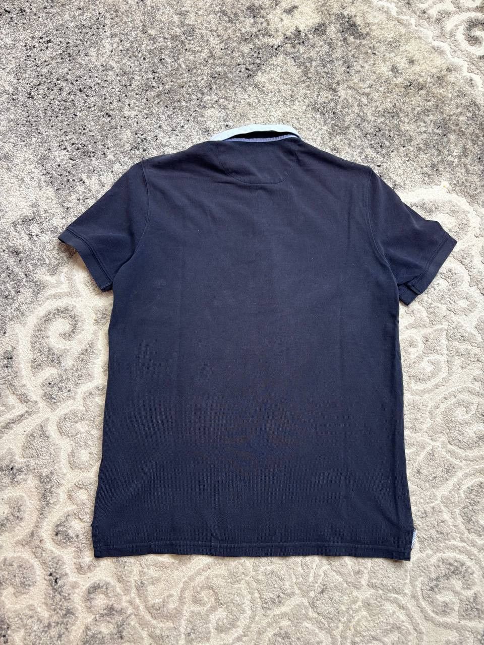 Massimo Dutti Massimo Dutti Contrast Collar Pique Polo - Navy - Size M Size US M / EU 48-50 / 2 - 5 Thumbnail