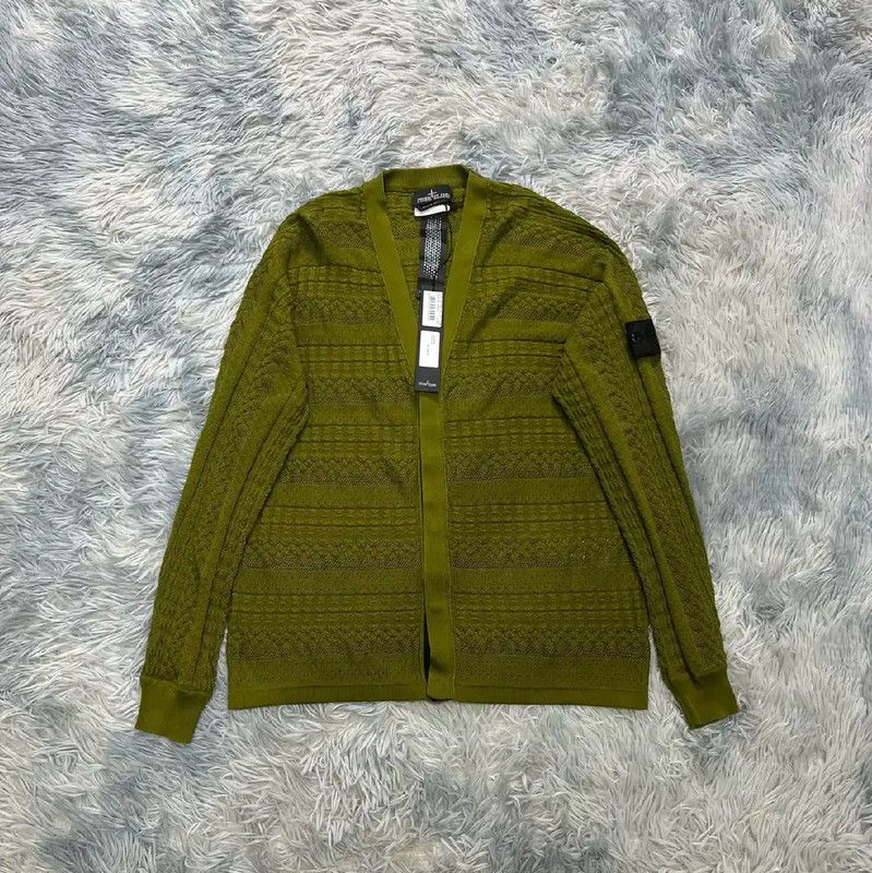 Stone Island Stone Island Green Cotton Cardigan for Men 0089 Size US M / EU 48-50 / 2 - 1 Thumbnail