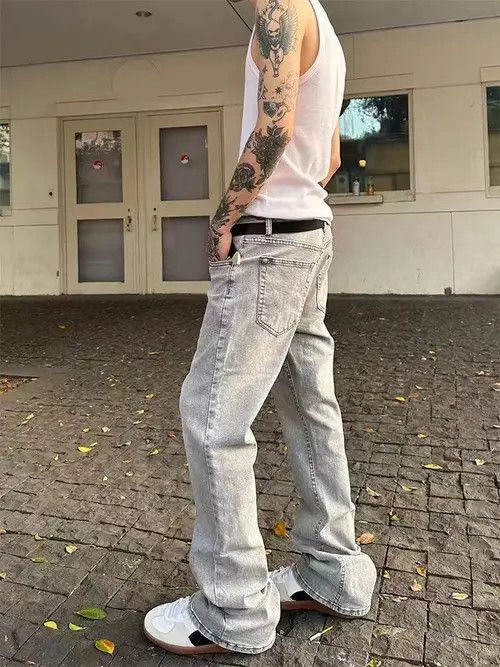 Japanese Brand Vintage street washed and aged casual micro flare jeans Size US 34 / EU 50 - 8 Thumbnail
